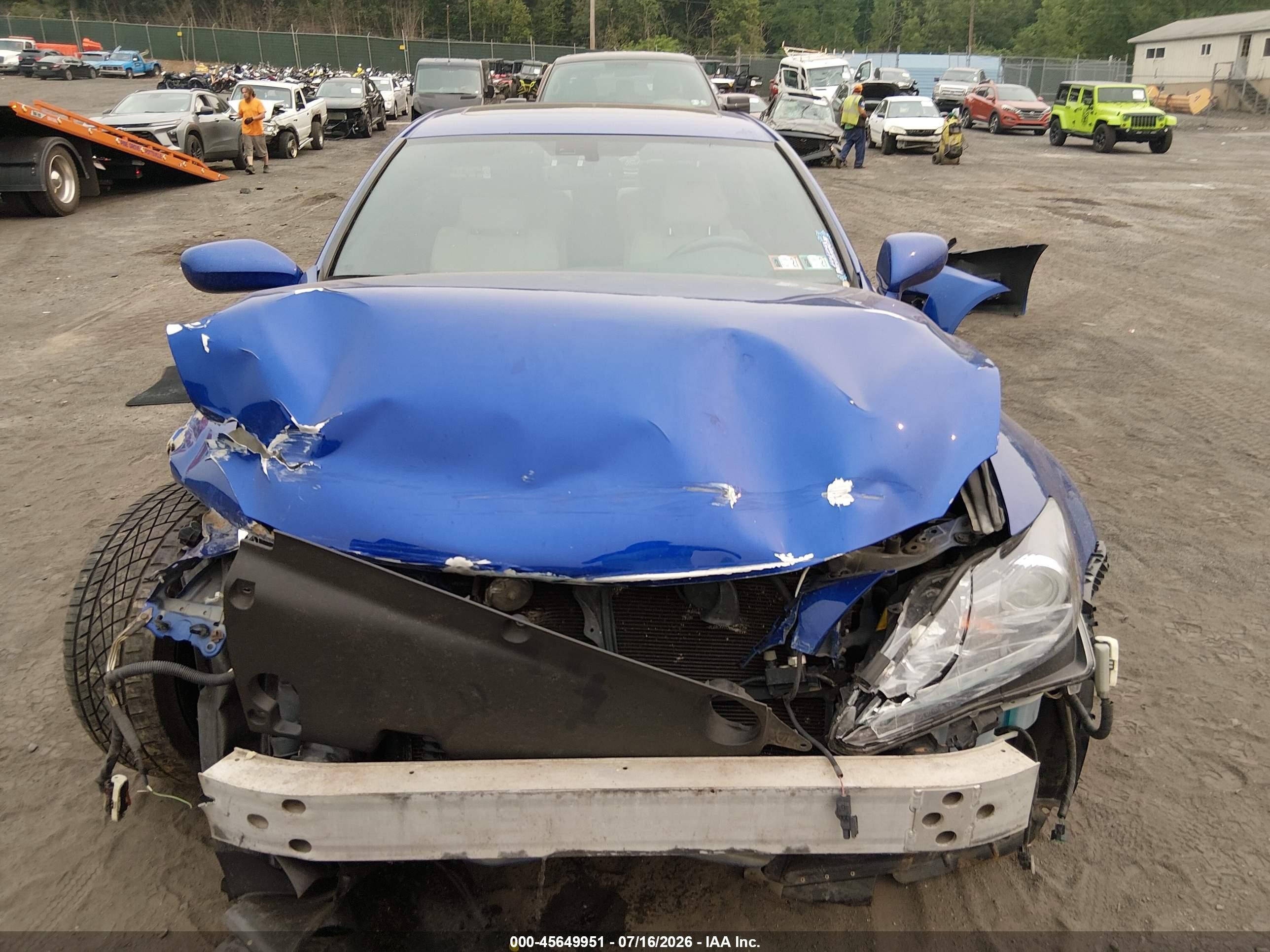 2012 Lexus Is F Blue vin: JTHBP5C26C5010746