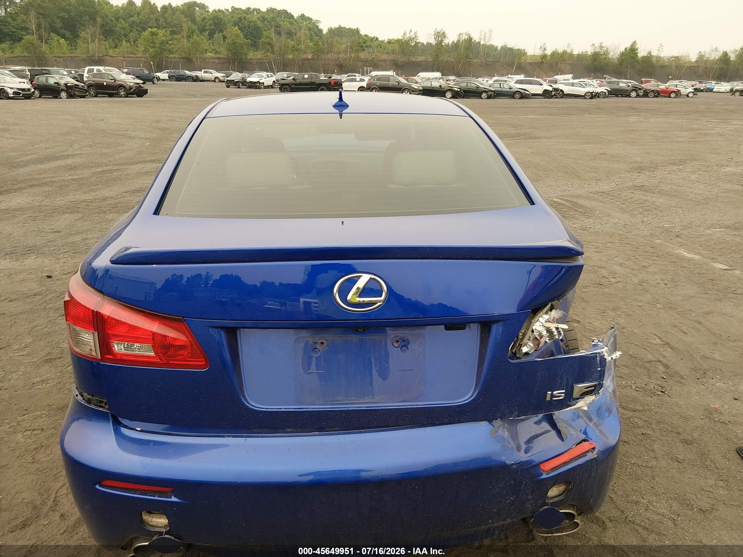 2012 Lexus Is F Blue vin: JTHBP5C26C5010746