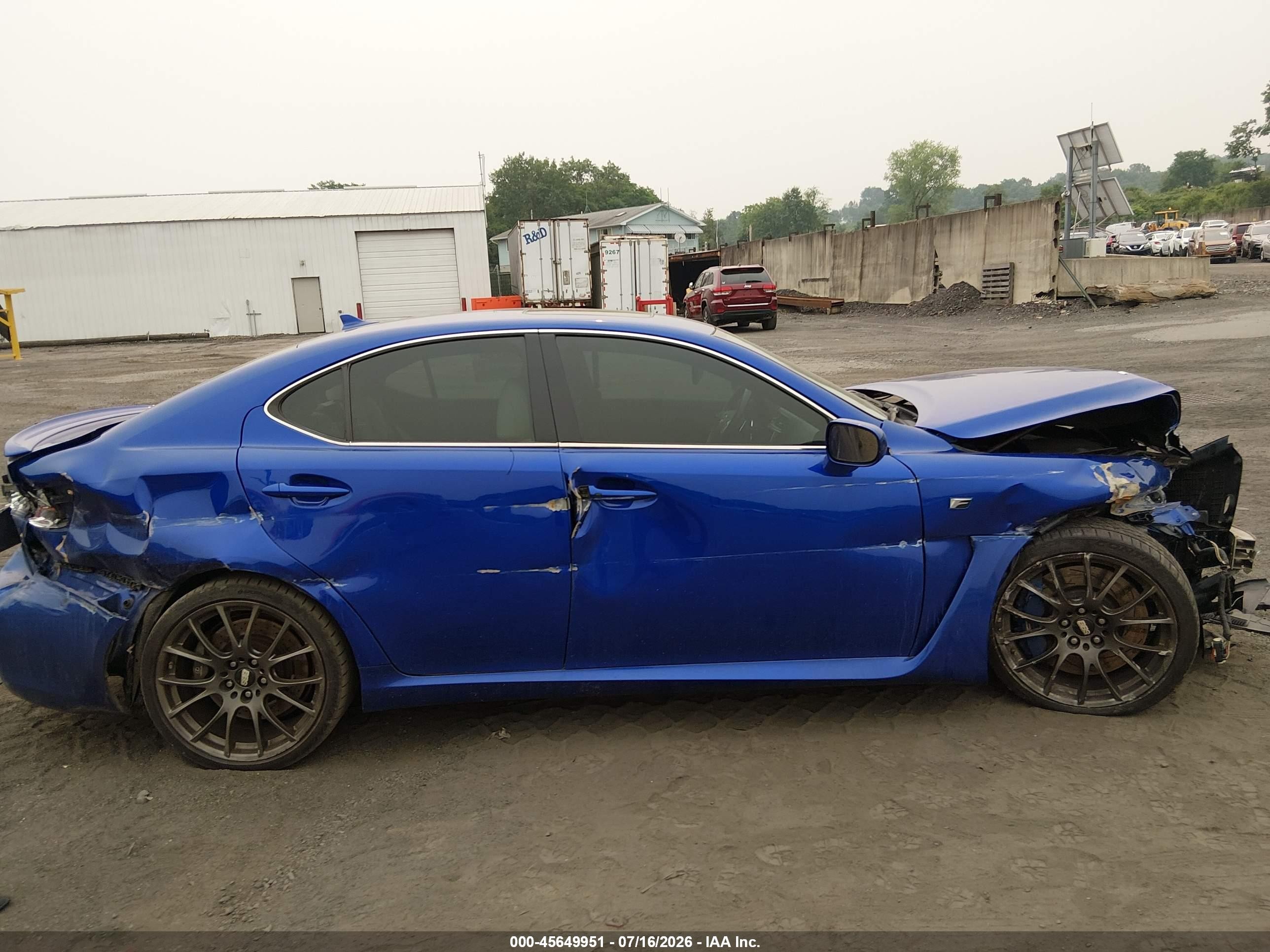 2012 Lexus Is F Blue vin: JTHBP5C26C5010746