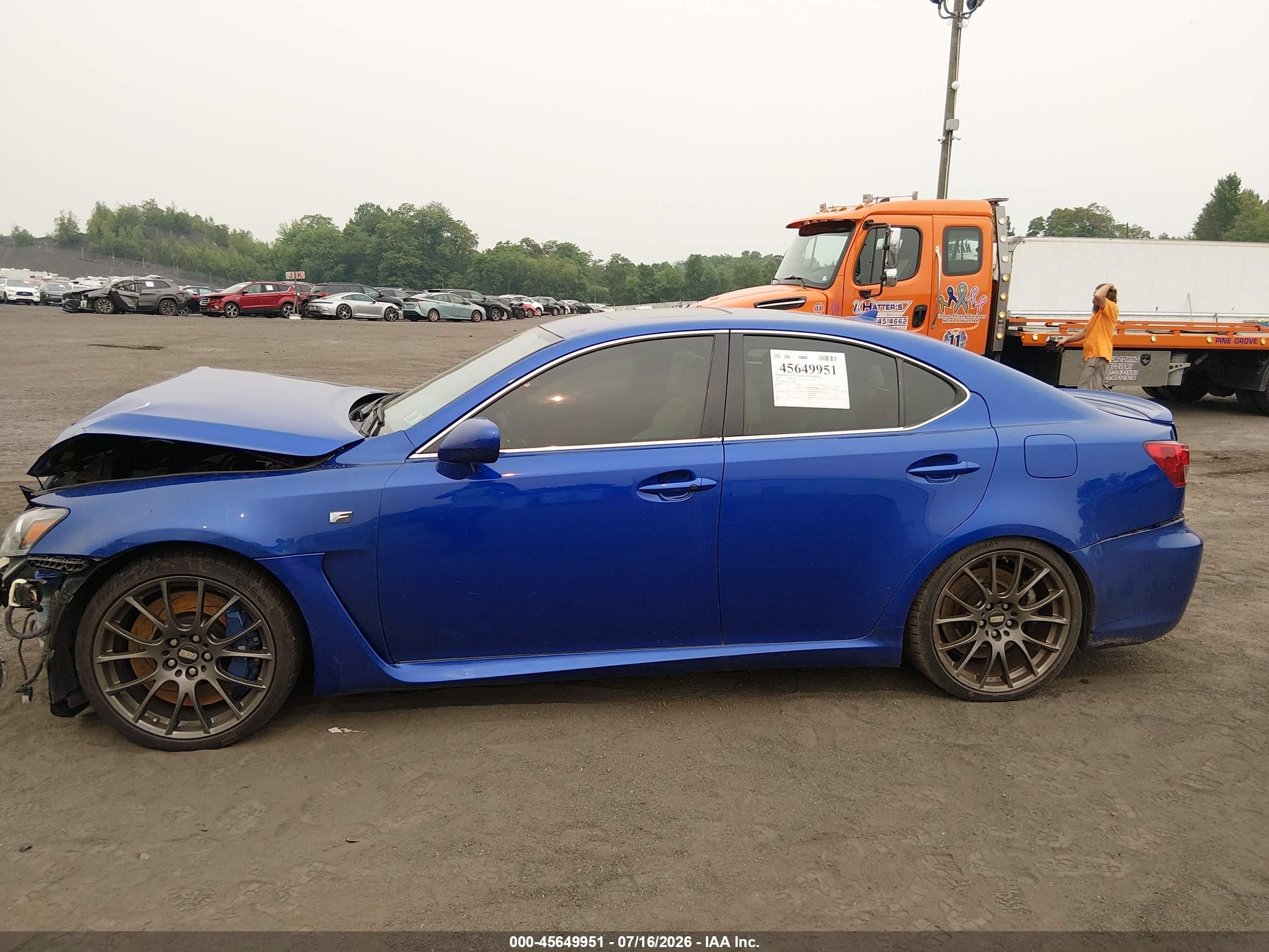 2012 Lexus Is F Blue vin: JTHBP5C26C5010746
