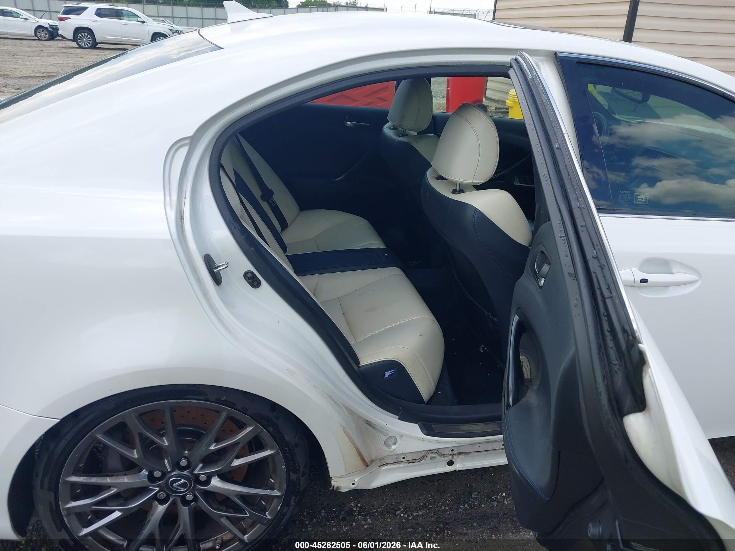 2011 Lexus Is F   White vin: JTHBP5C29B5009038