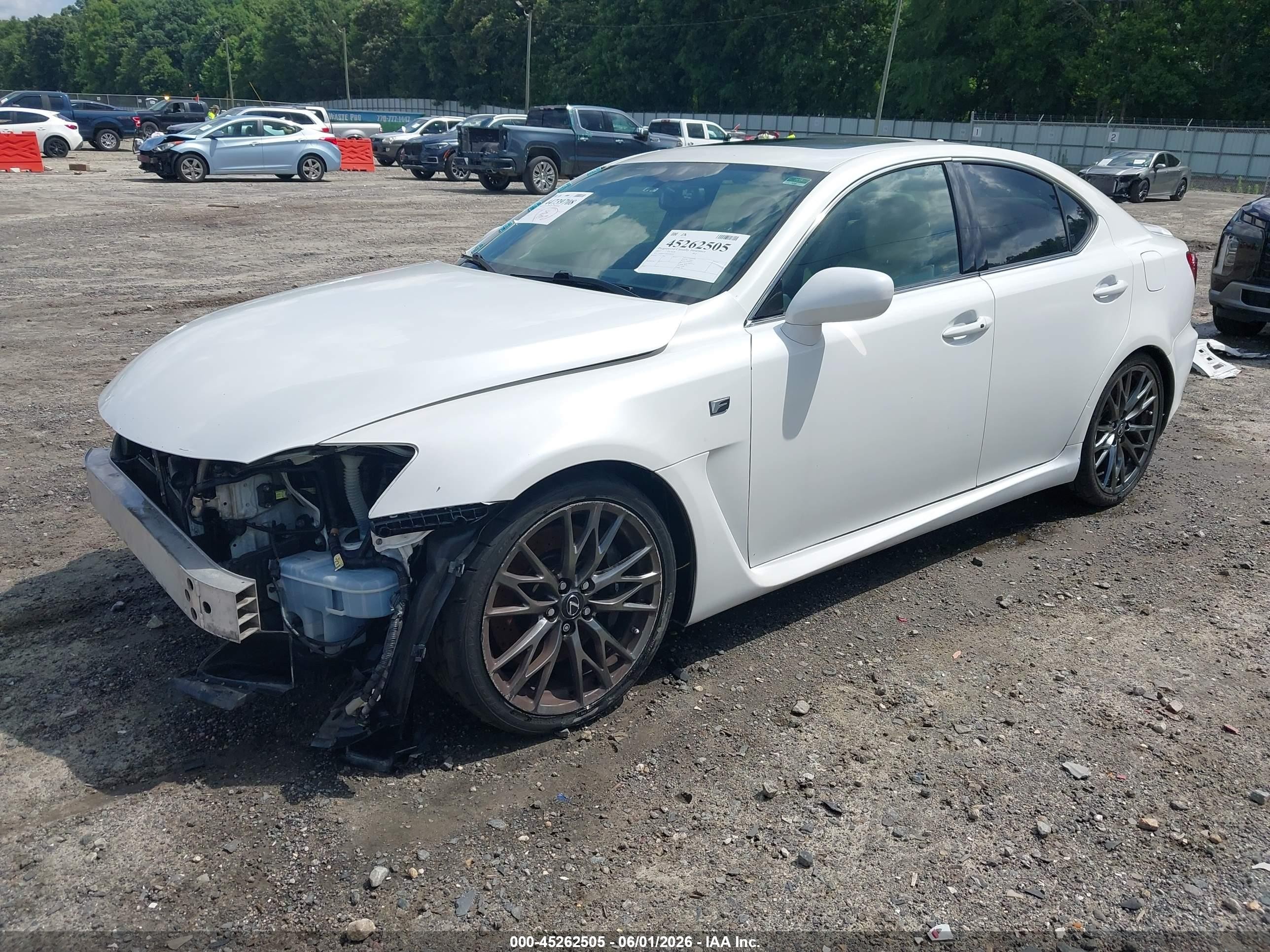2011 Lexus Is F   White vin: JTHBP5C29B5009038