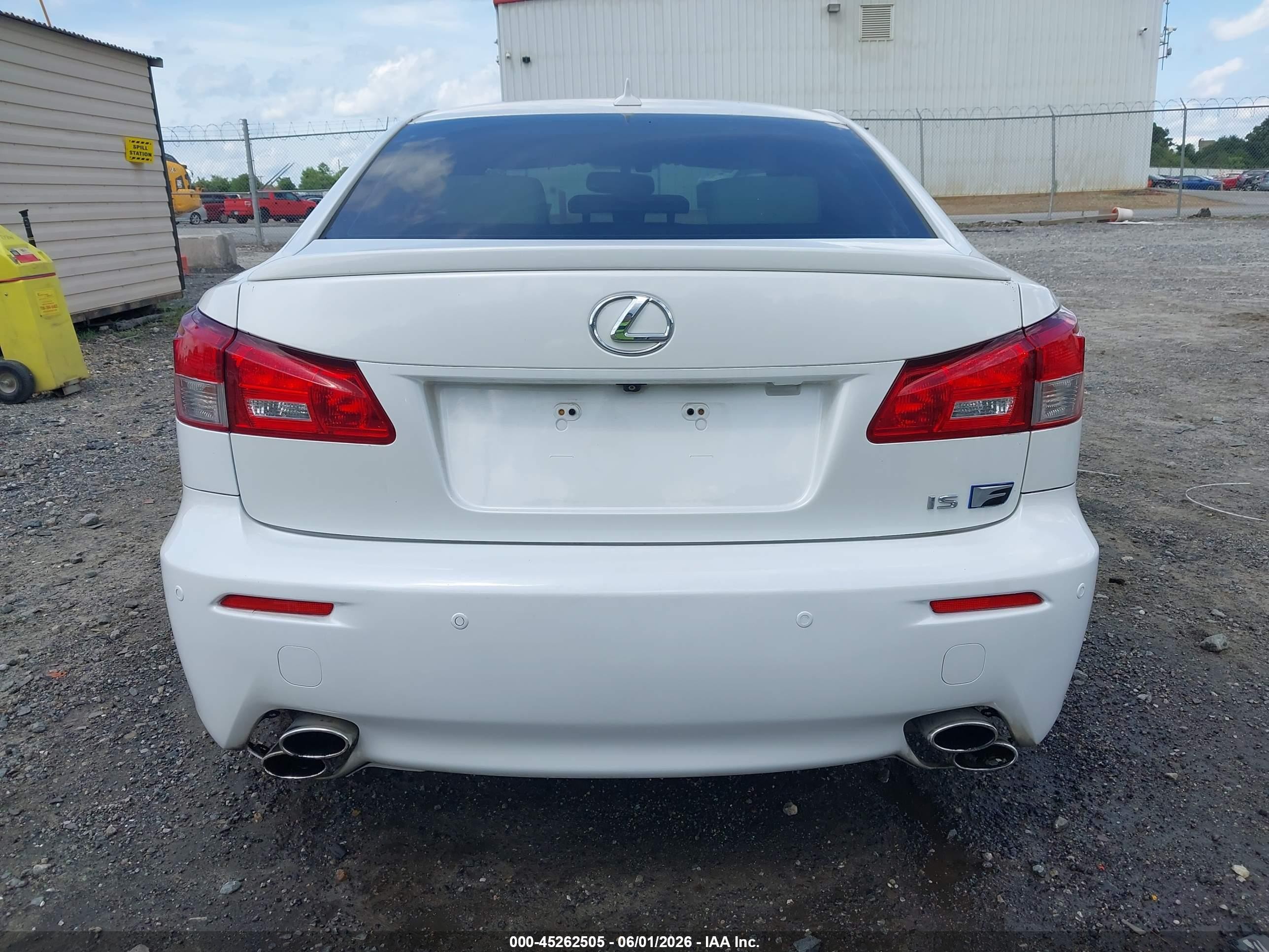 2011 Lexus Is F   White vin: JTHBP5C29B5009038