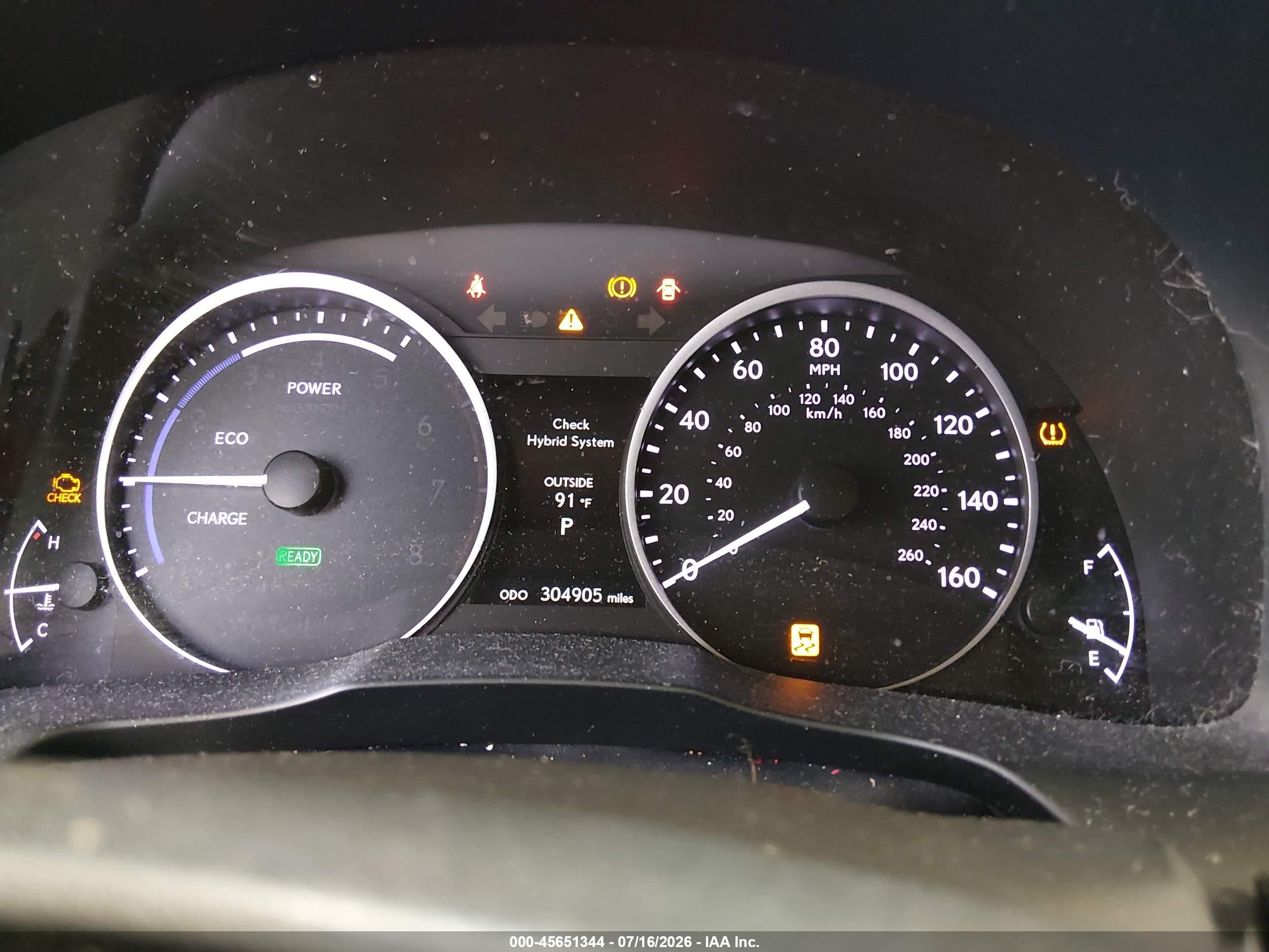 2013 Lexus Es 300h   White vin: JTHBW1GG0D2010732