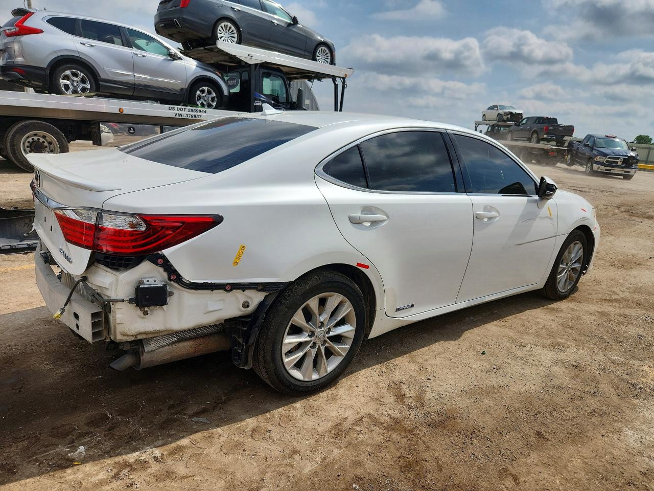 2013 Lexus Es 300h White vin: JTHBW1GG0D2011606