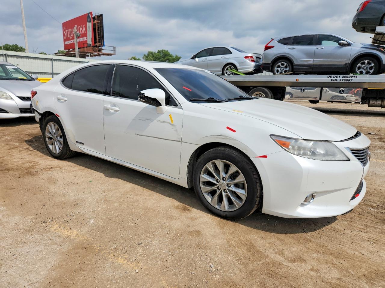 2013 Lexus Es 300h White vin: JTHBW1GG0D2011606
