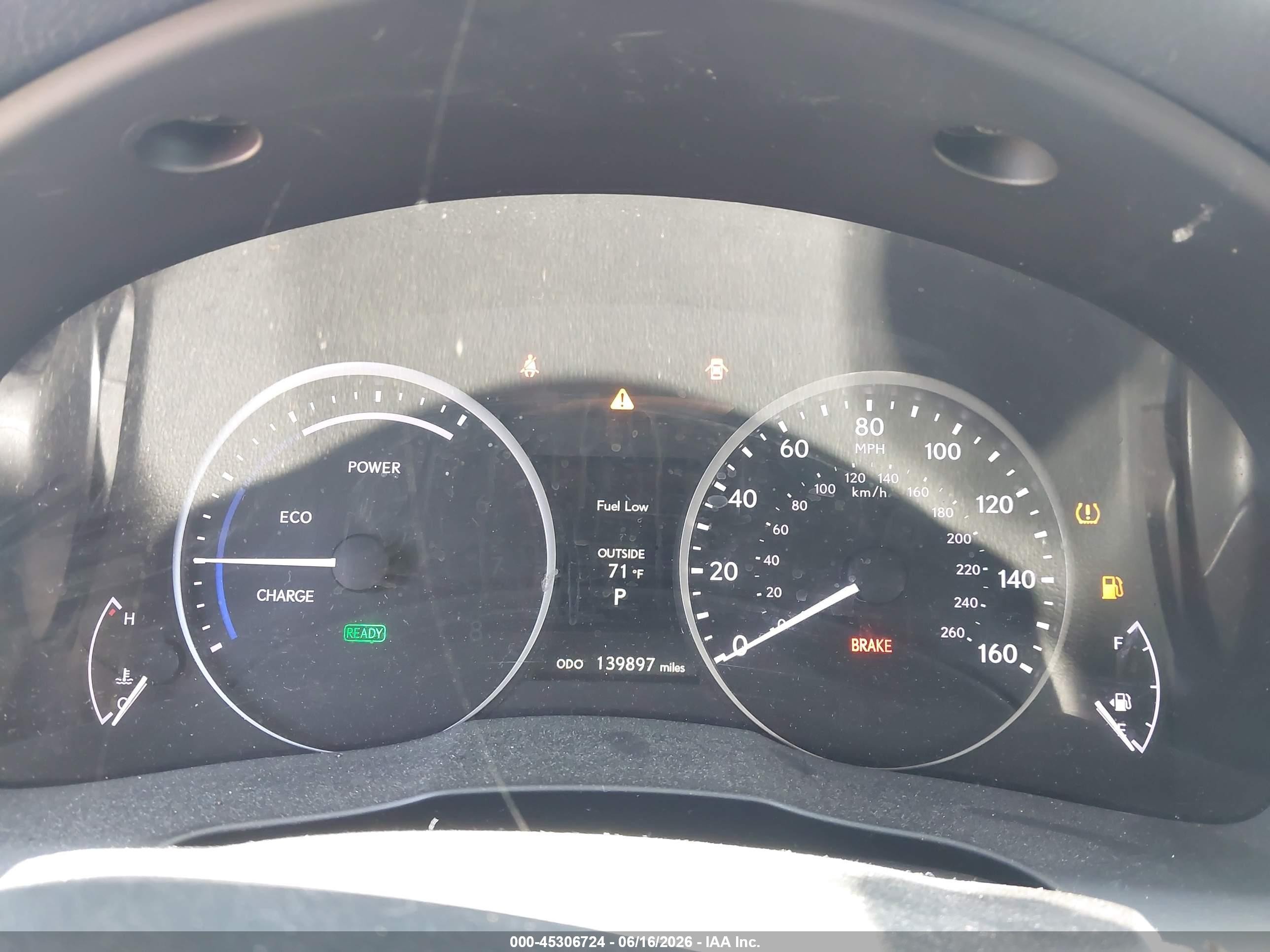 2013 Lexus Es 300h   Gray vin: JTHBW1GG0D2015624