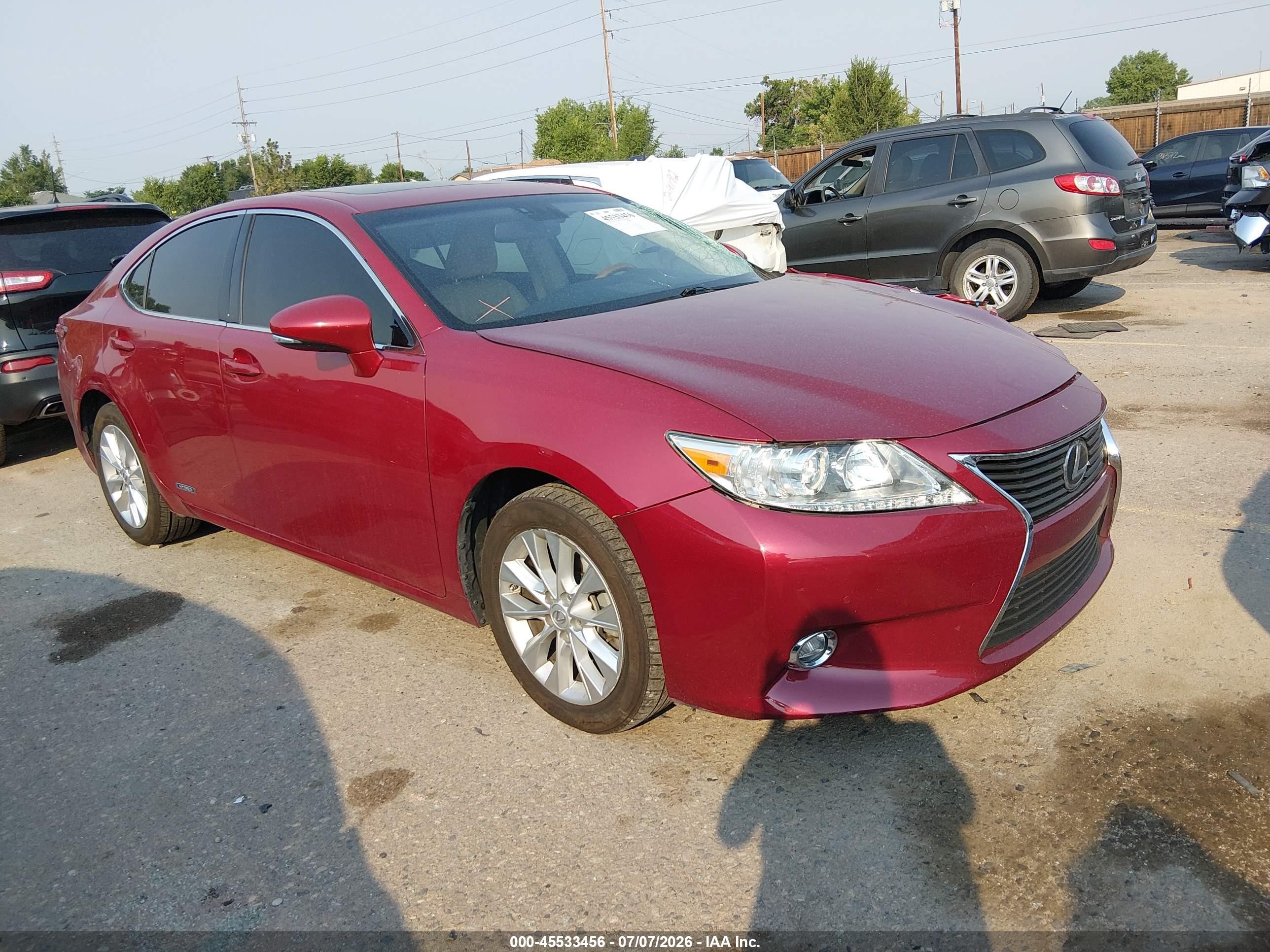 2014 Lexus Es 300h Red vin: JTHBW1GG0E2057213