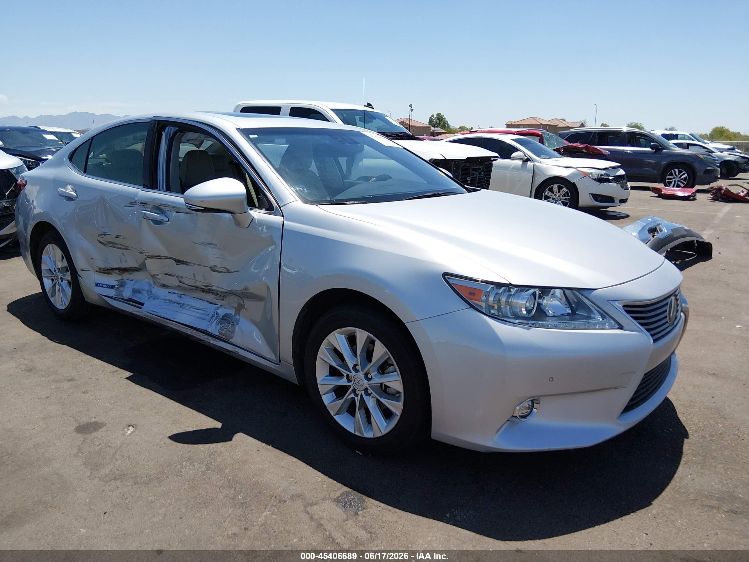 2015 Lexus Es 300h   Silver vin: JTHBW1GG0F2092206