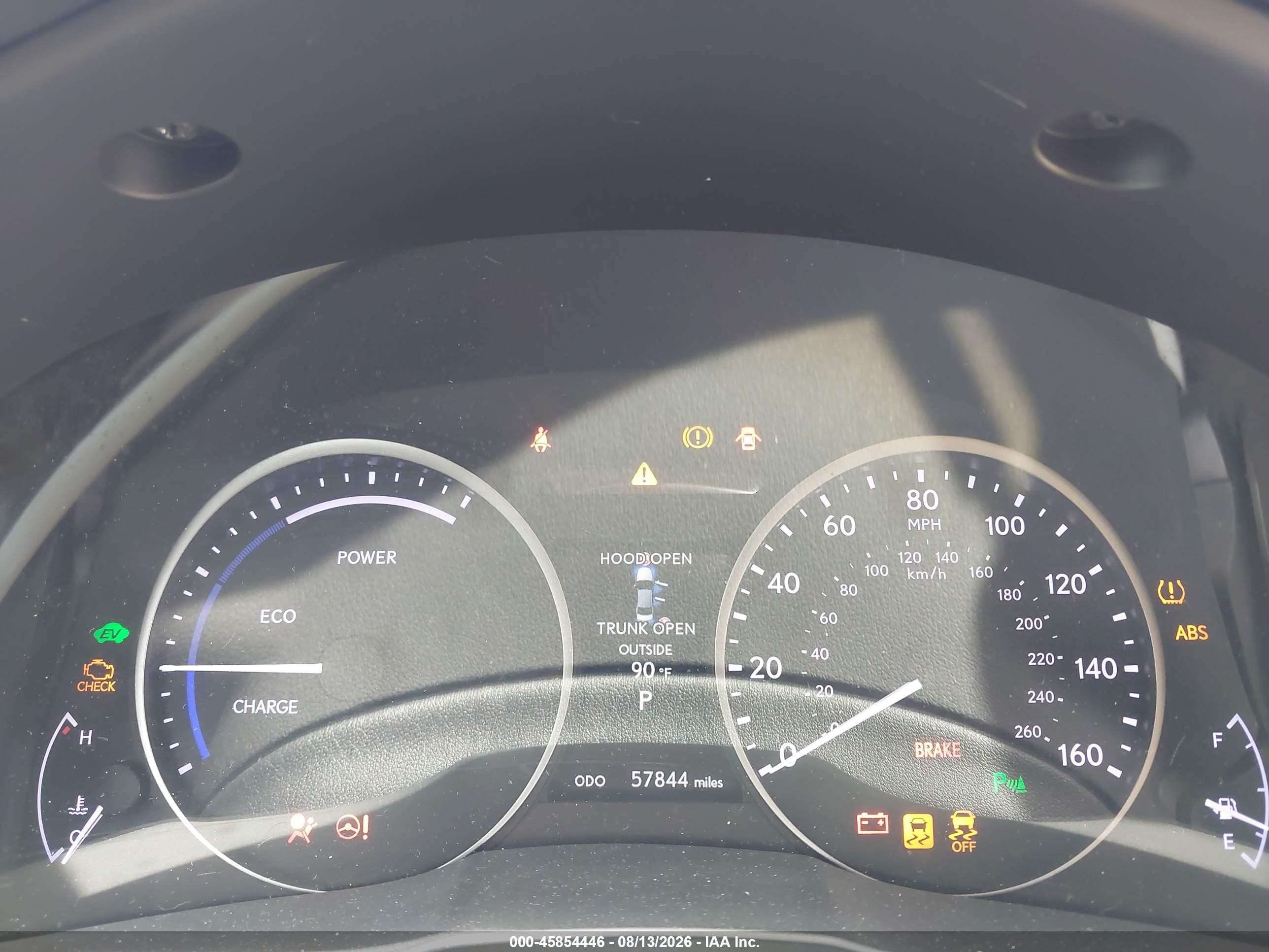 2013 Lexus Es 300h White vin: JTHBW1GG1D2021819