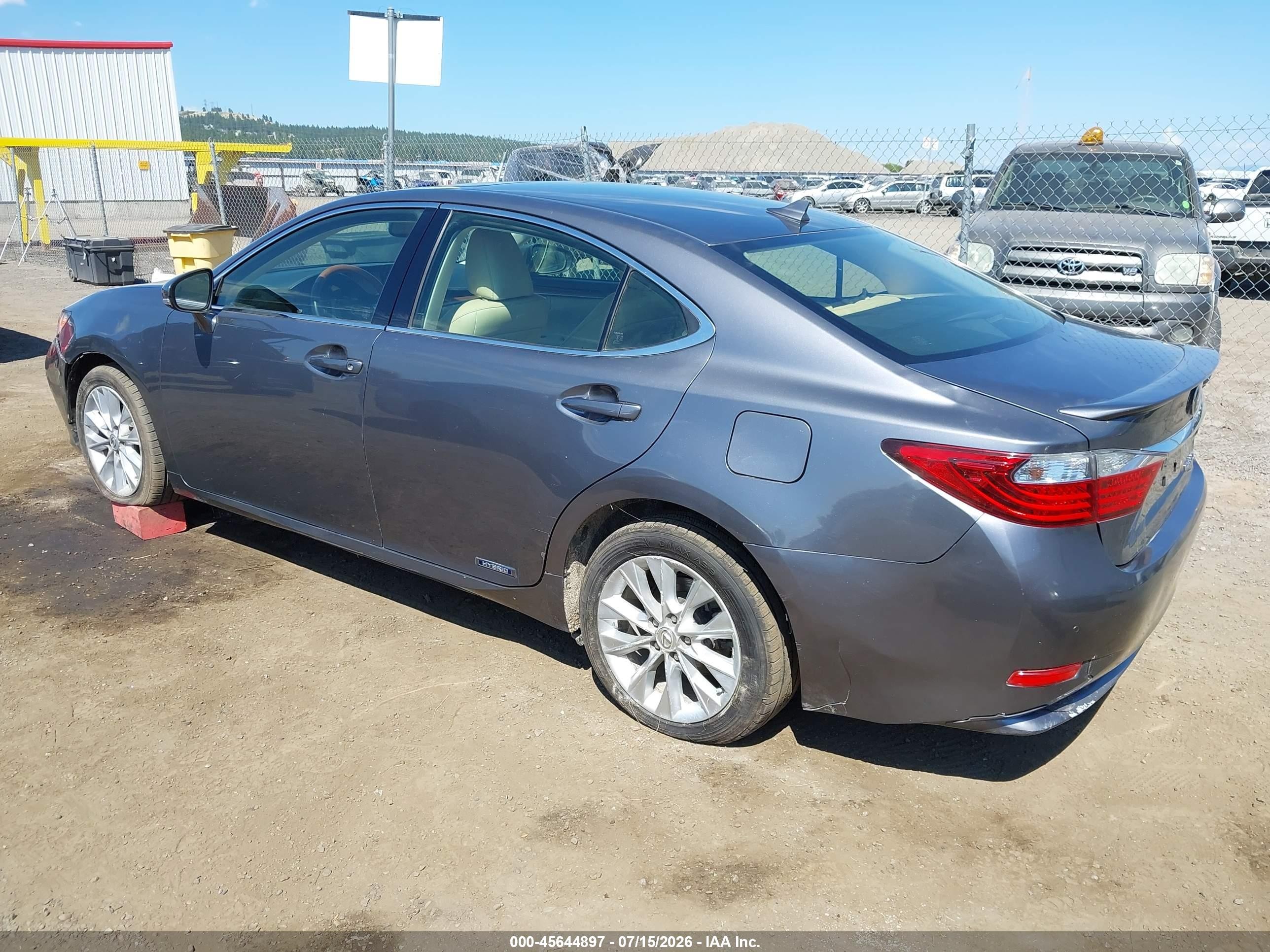 2013 Lexus Es 300h   Gray vin: JTHBW1GG1D2028351