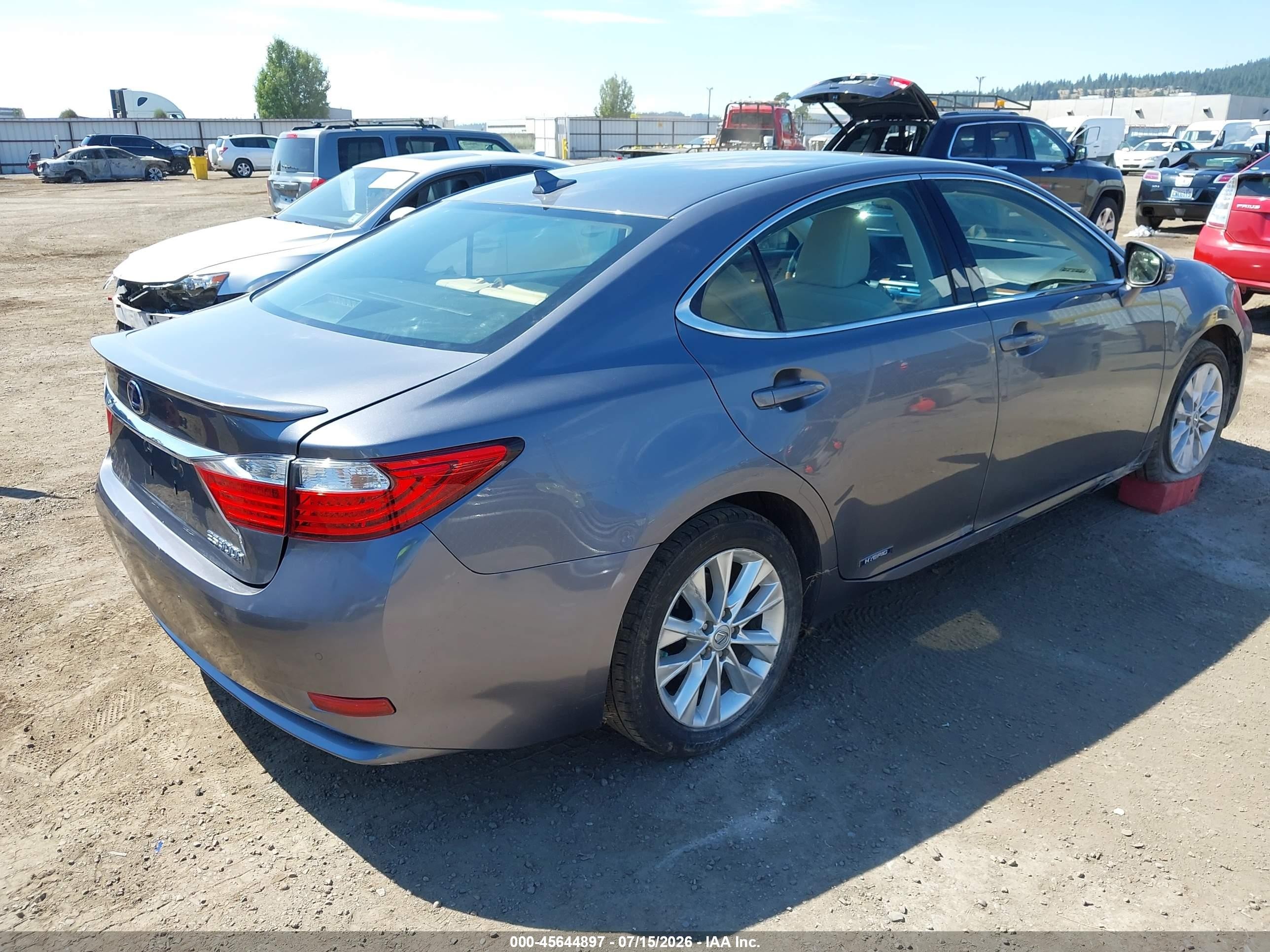 2013 Lexus Es 300h   Gray vin: JTHBW1GG1D2028351