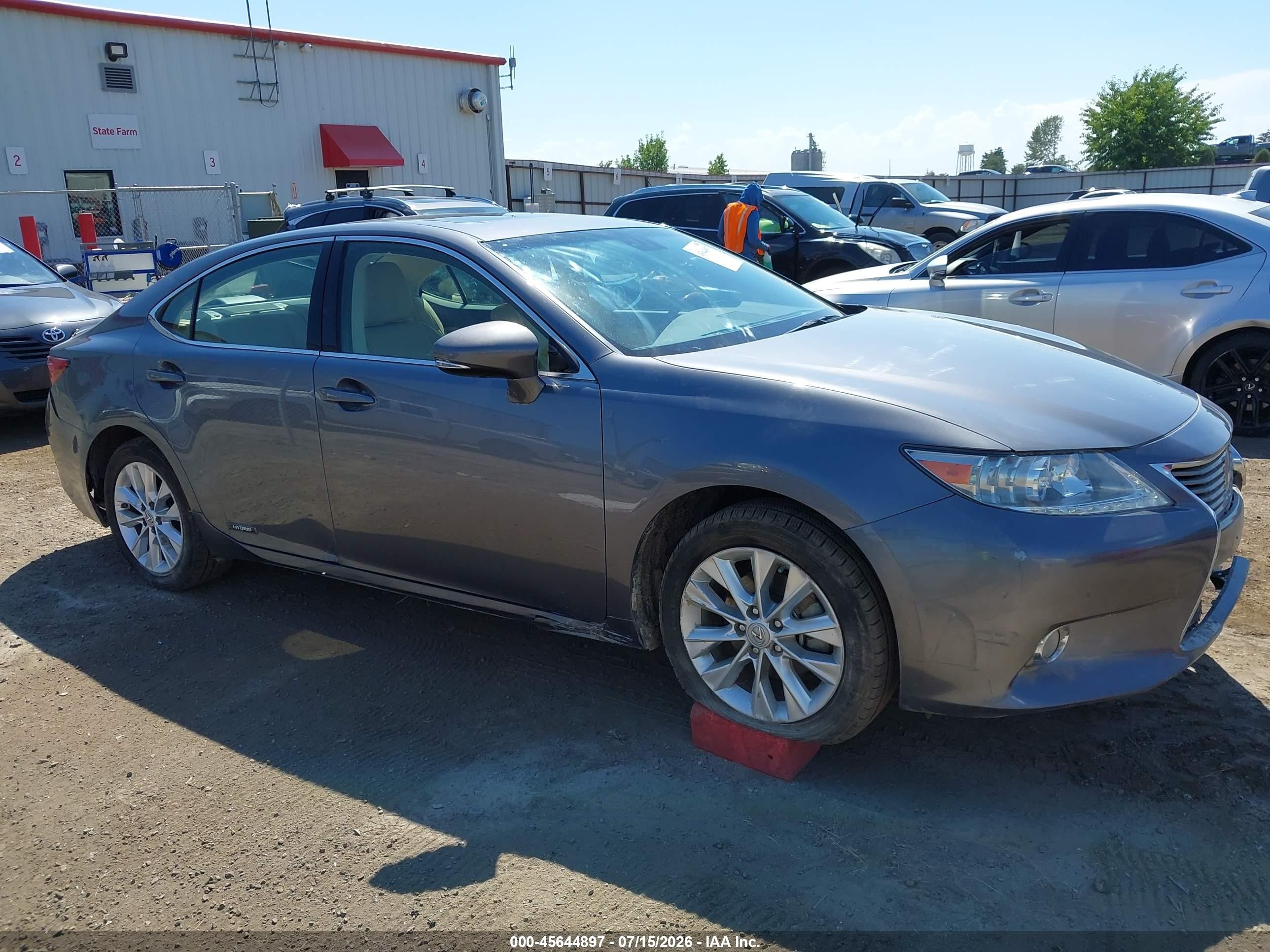 2013 Lexus Es 300h   Gray vin: JTHBW1GG1D2028351