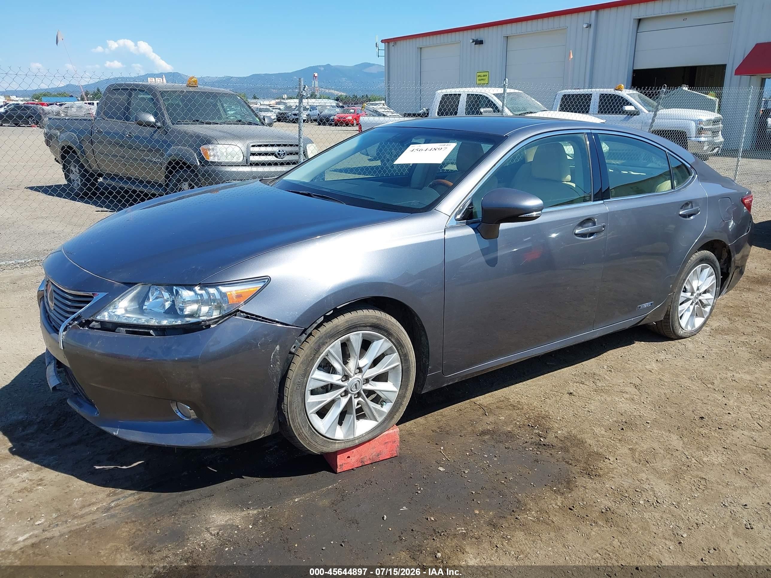 2013 Lexus Es 300h   Gray vin: JTHBW1GG1D2028351