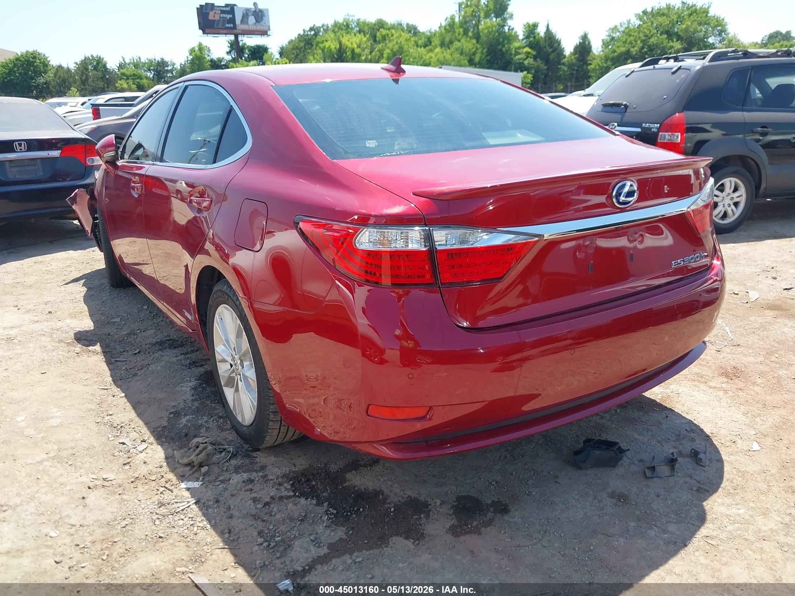 2013 Lexus Es 300h   Red vin: JTHBW1GG1D2037051