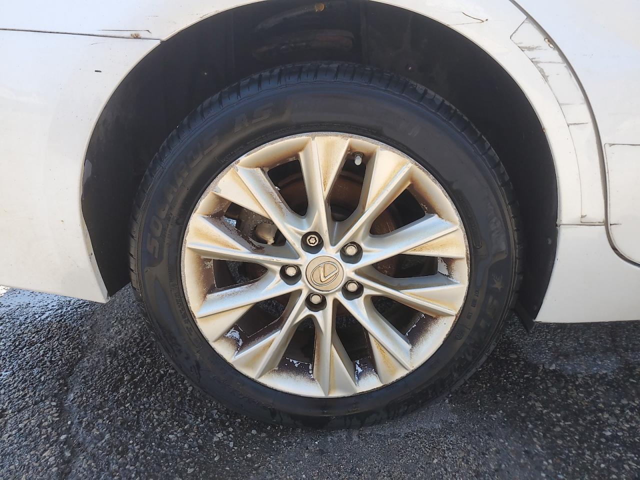 2014 Lexus Es 300h White vin: JTHBW1GG1E2058886 Damage: Right Rear Wheel, Curb Rash, 6 To 7 Inches