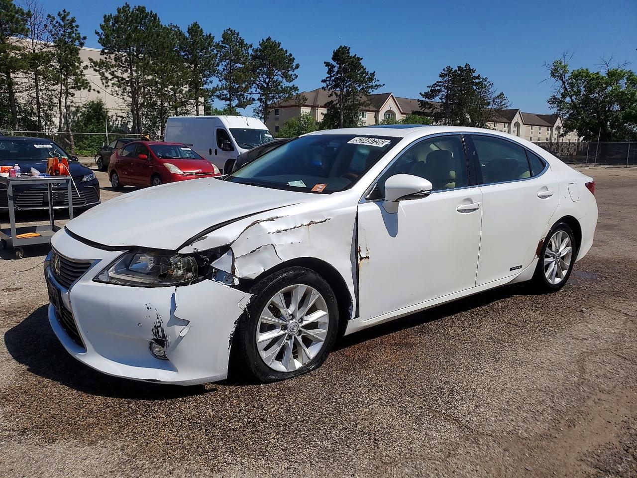 2014 Lexus Es 300h White vin: JTHBW1GG1E2058886