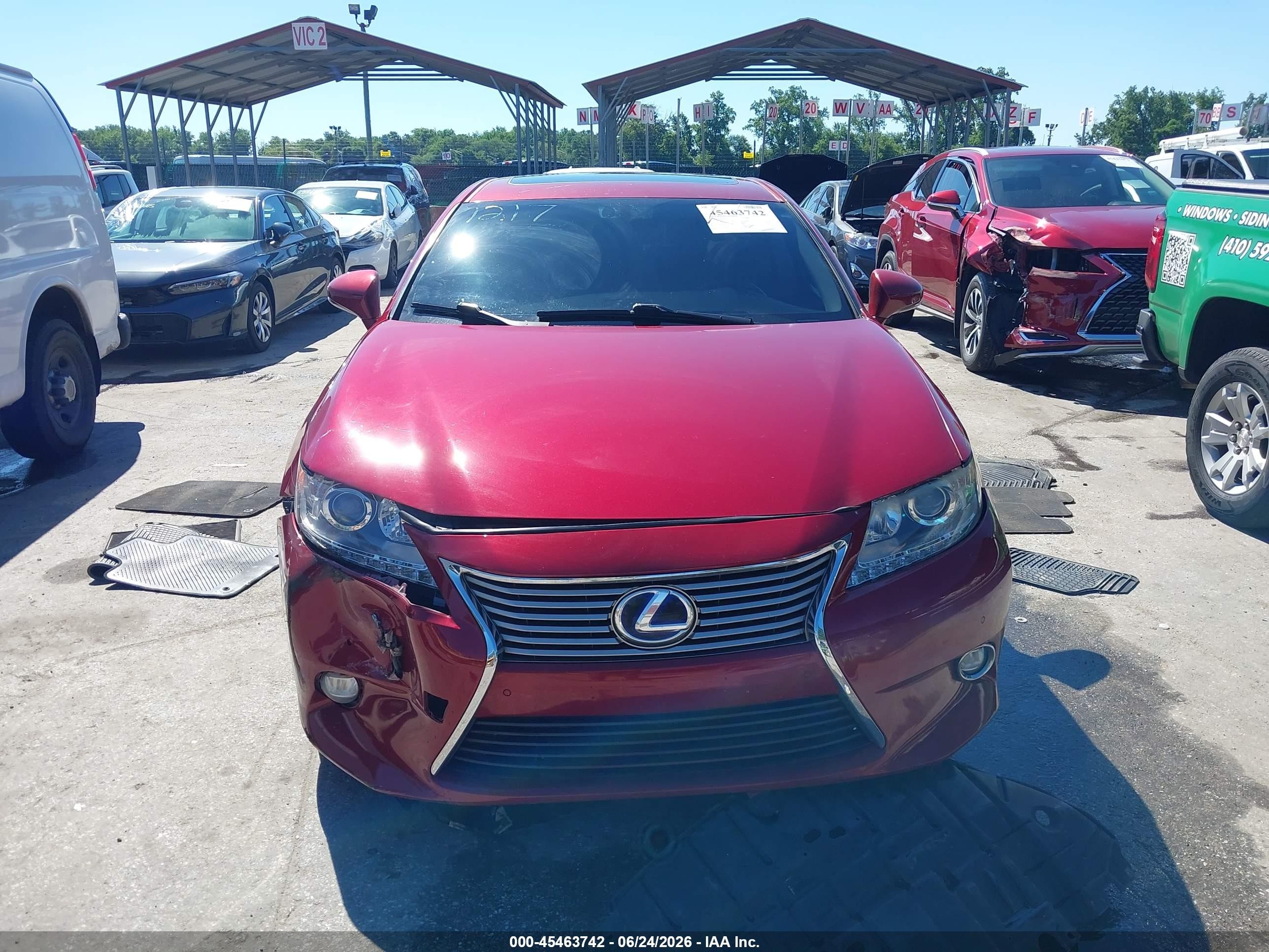 2014 Lexus Es 300h Red vin: JTHBW1GG1E2071217