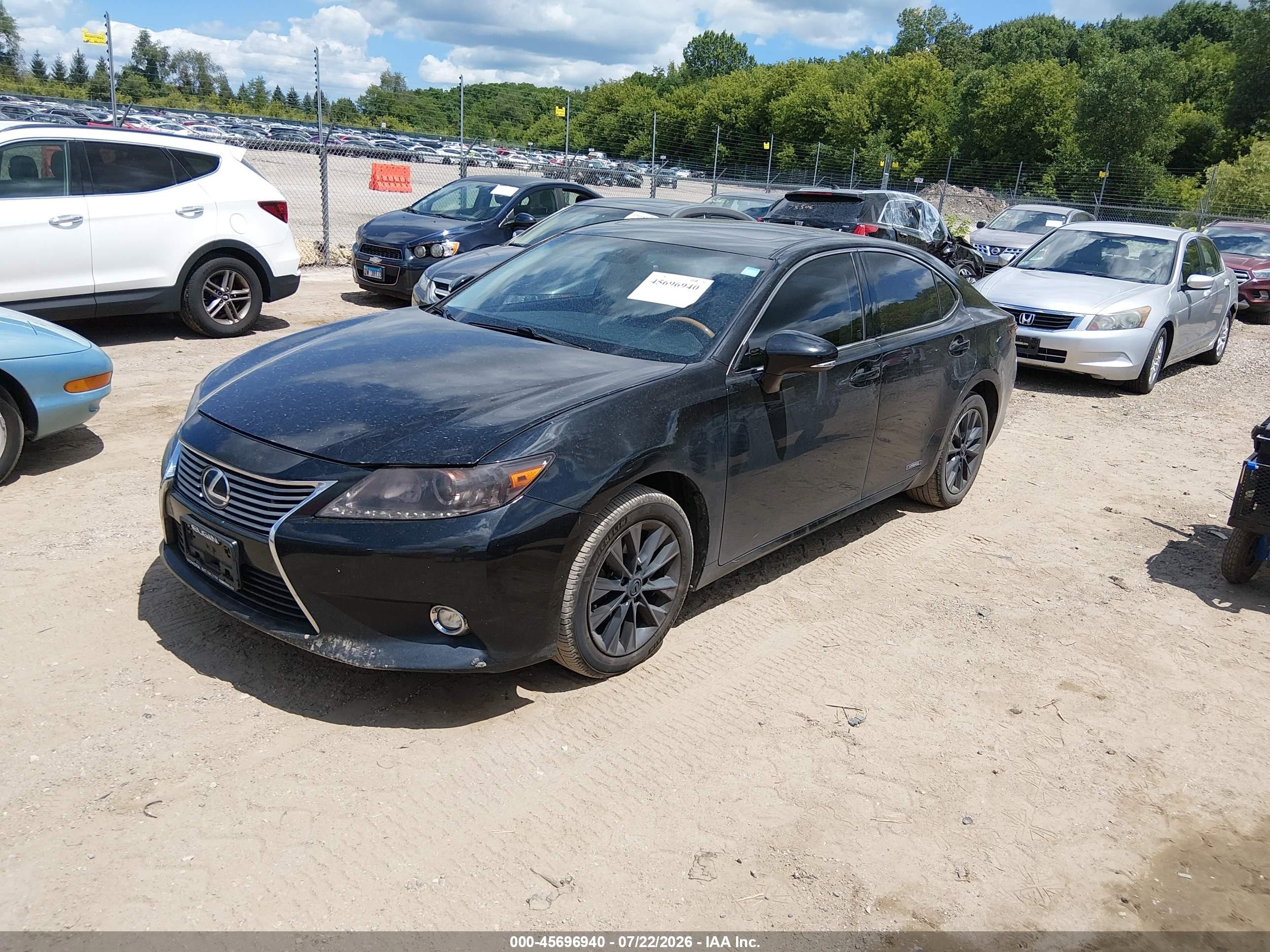 2015 Lexus Es 300h   Black vin: JTHBW1GG1F2098144
