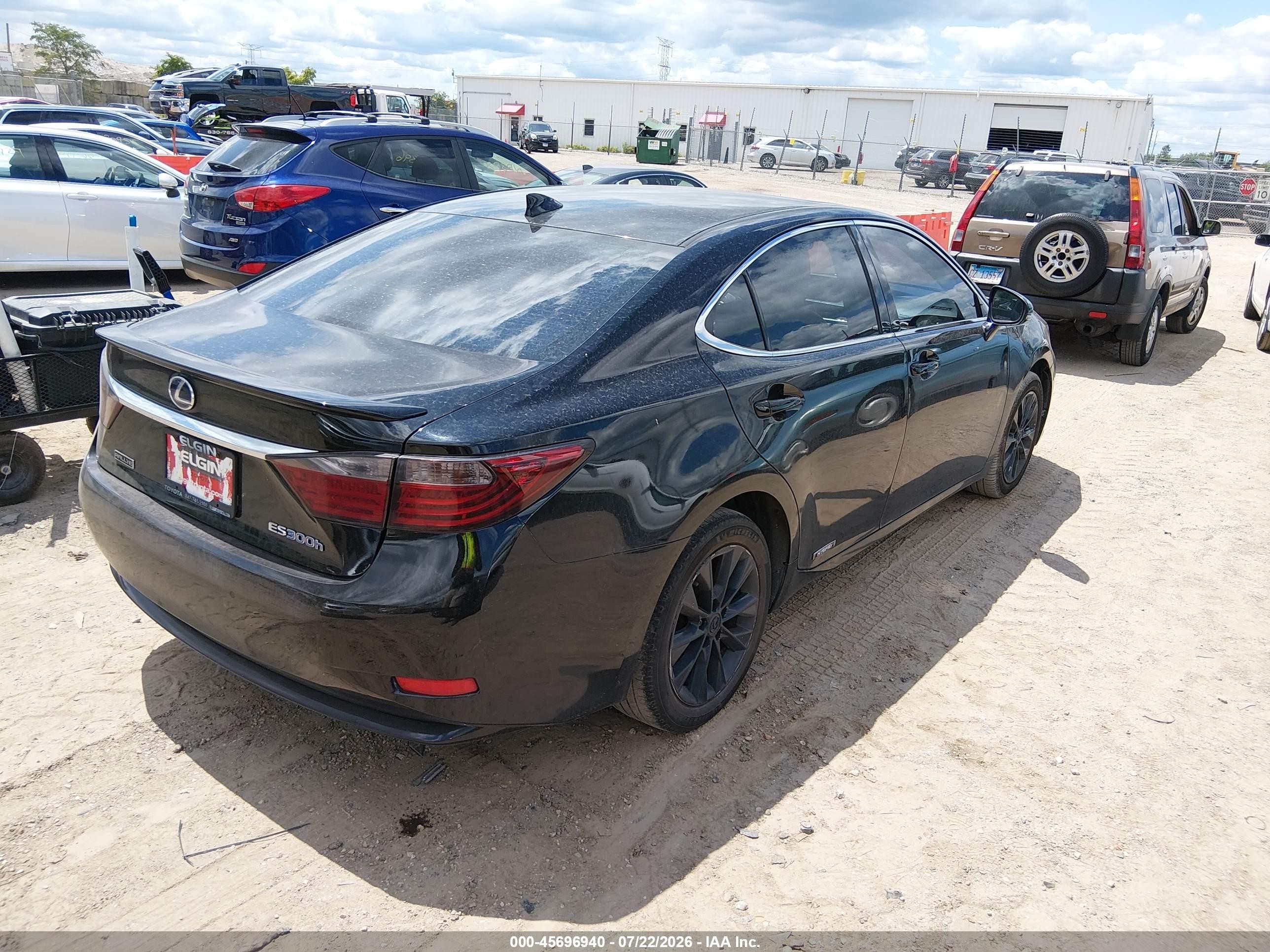 2015 Lexus Es 300h   Black vin: JTHBW1GG1F2098144