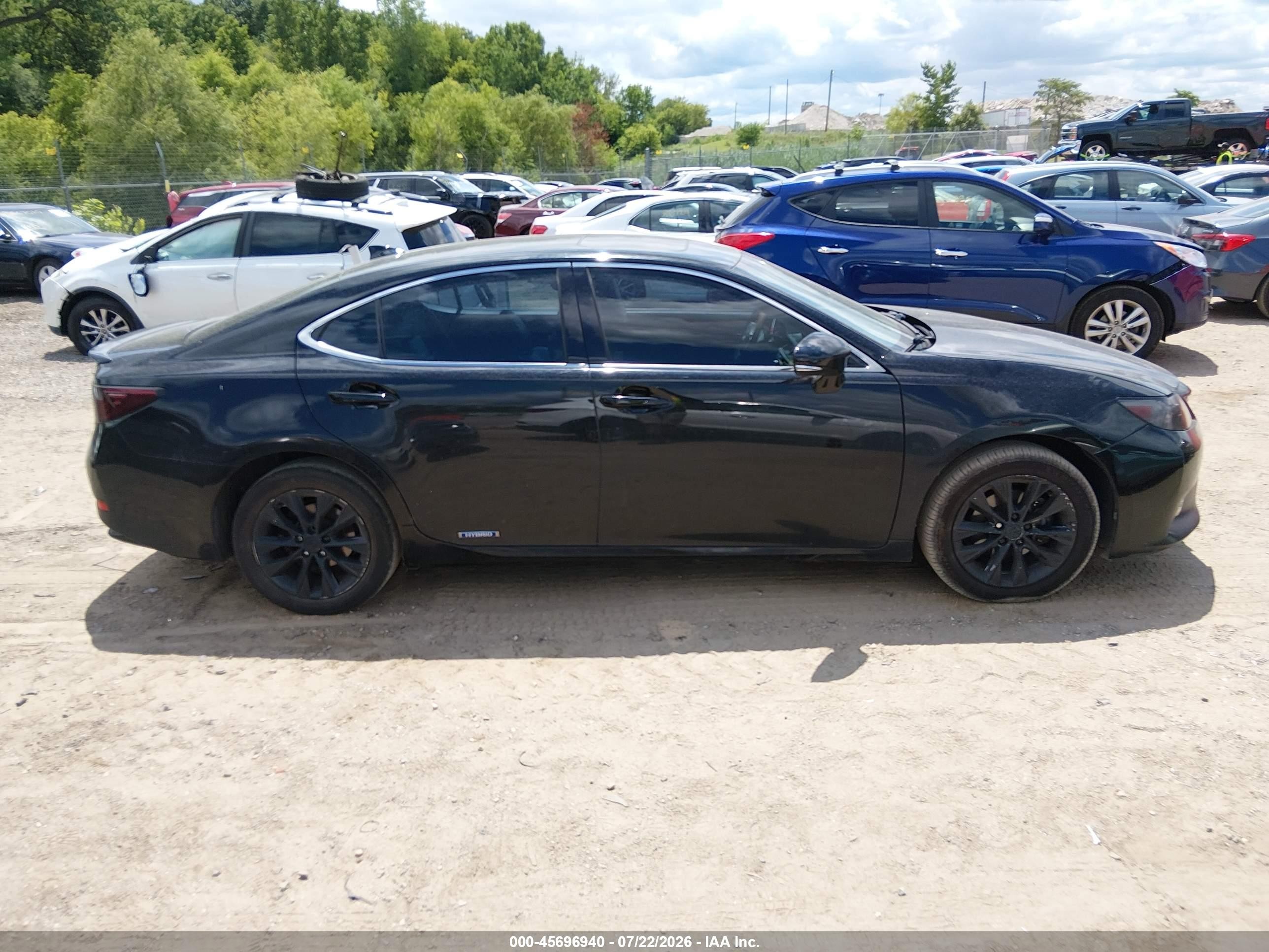 2015 Lexus Es 300h   Black vin: JTHBW1GG1F2098144