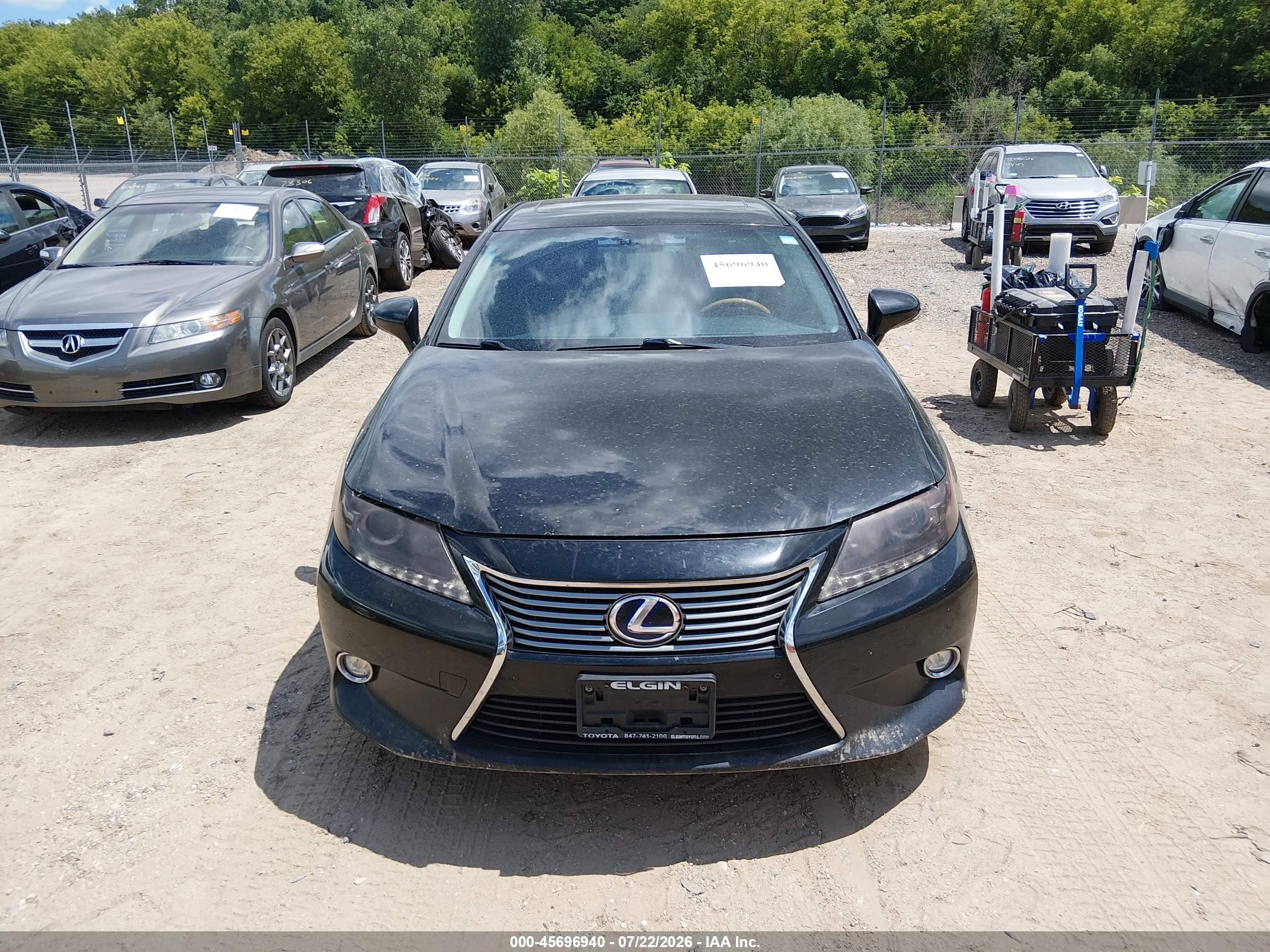 2015 Lexus Es 300h   Black vin: JTHBW1GG1F2098144