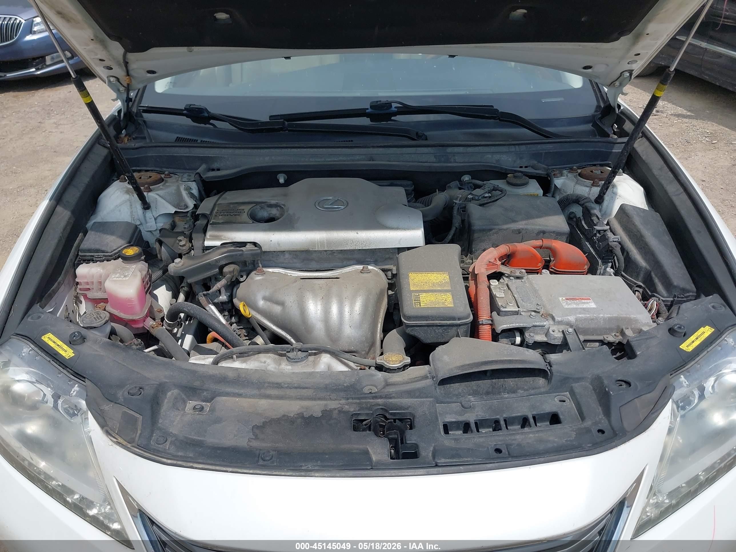 2013 Lexus Es 300h   White vin: JTHBW1GG2D2004169