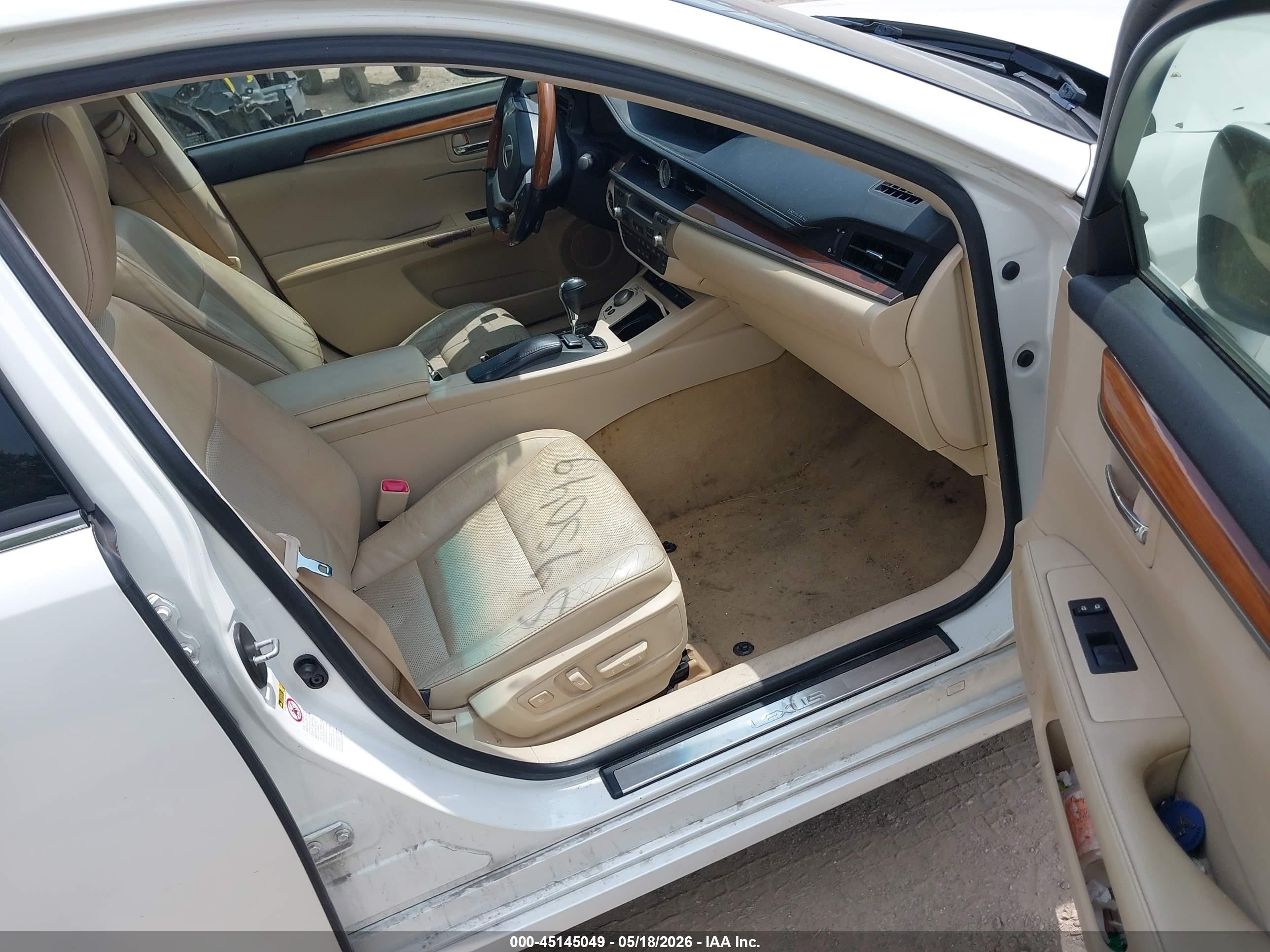 2013 Lexus Es 300h   White vin: JTHBW1GG2D2004169