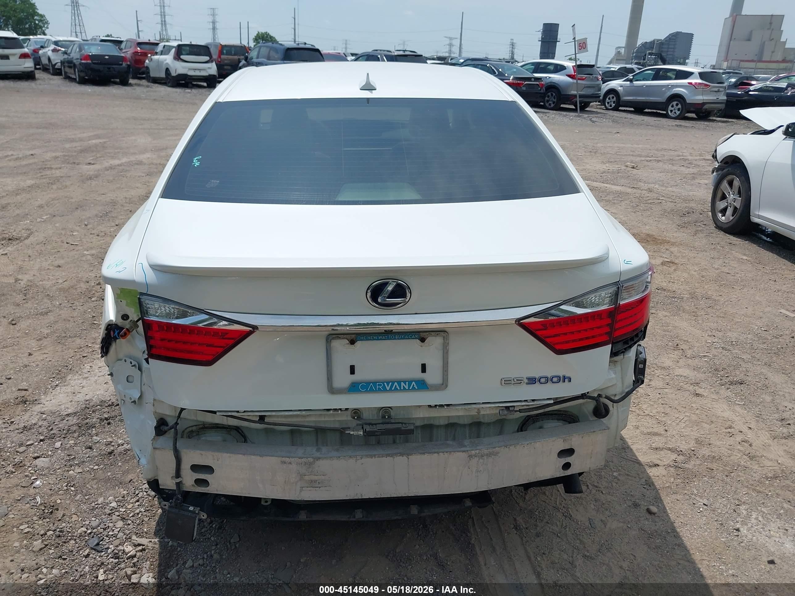 2013 Lexus Es 300h   White vin: JTHBW1GG2D2004169