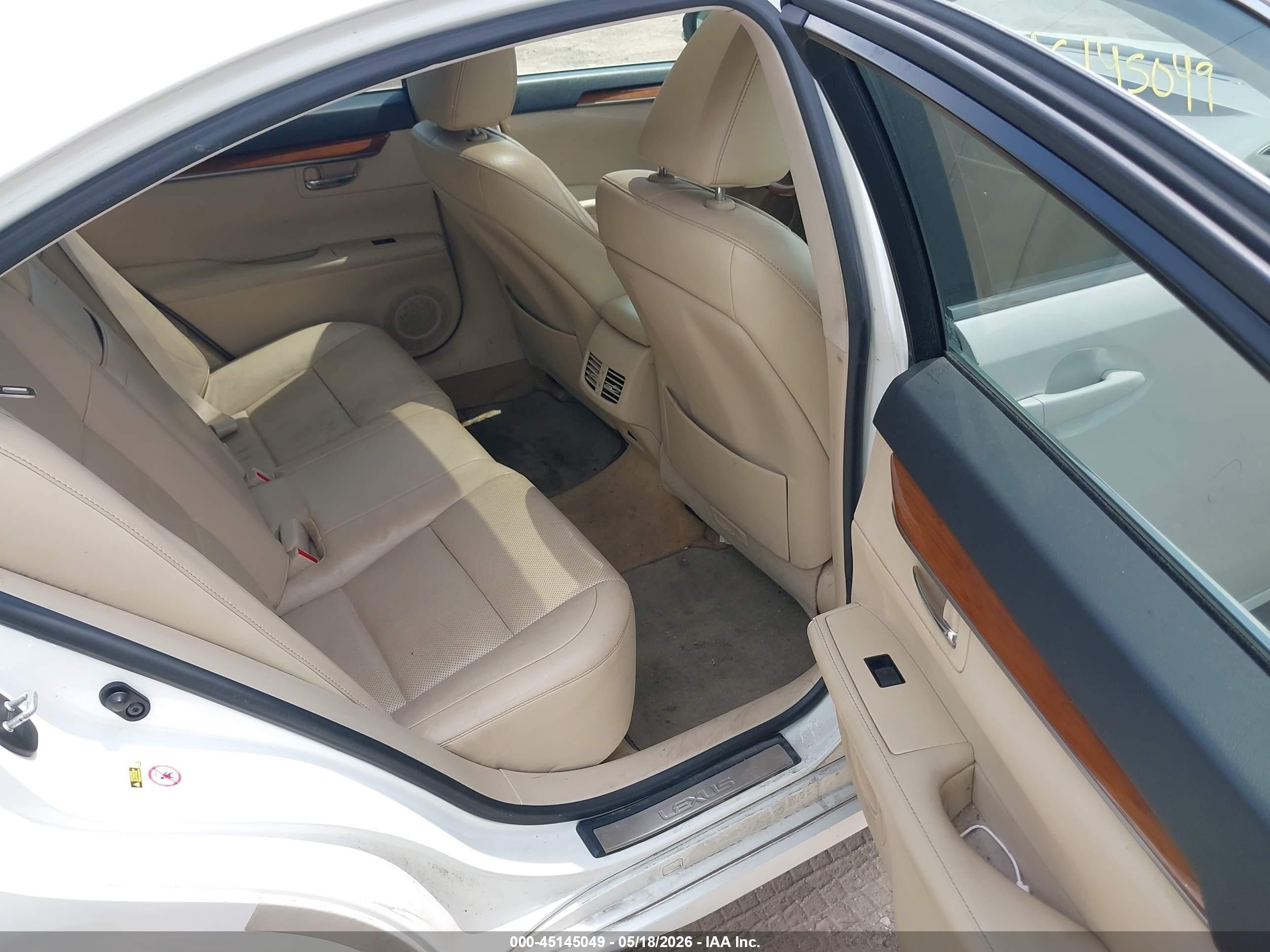 2013 Lexus Es 300h   White vin: JTHBW1GG2D2004169