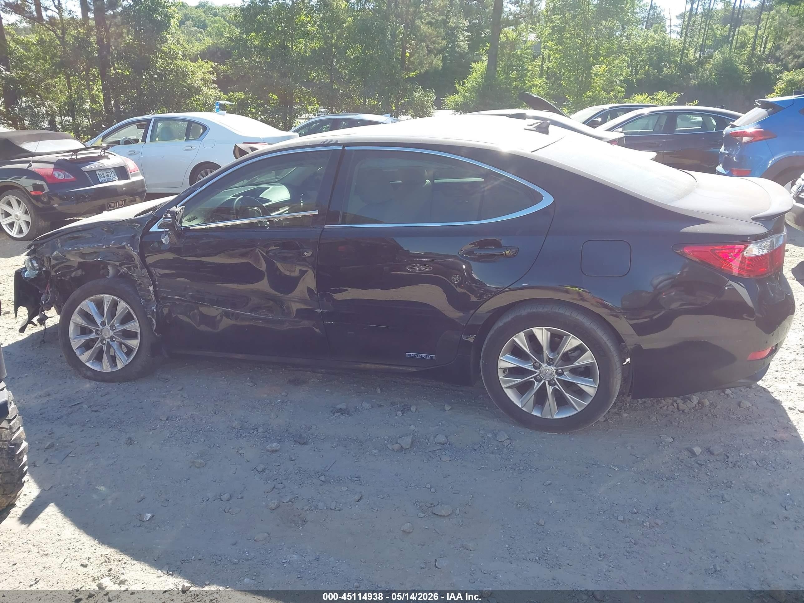 2013 Lexus Es 300h Black vin: JTHBW1GG2D2007587