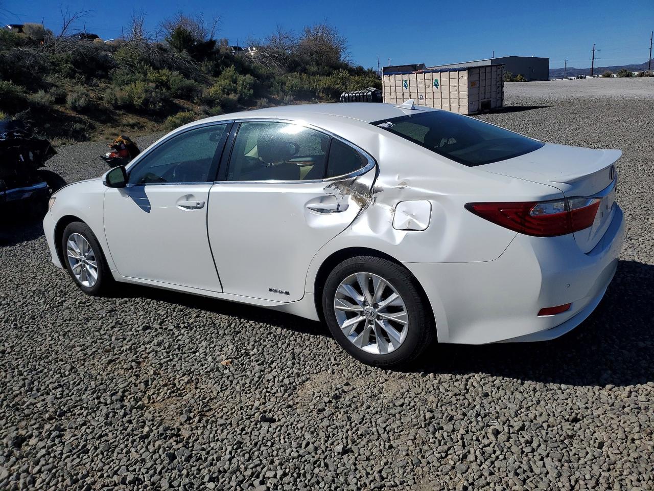 2013 Lexus Es 300h Base White vin: JTHBW1GG2D2012191