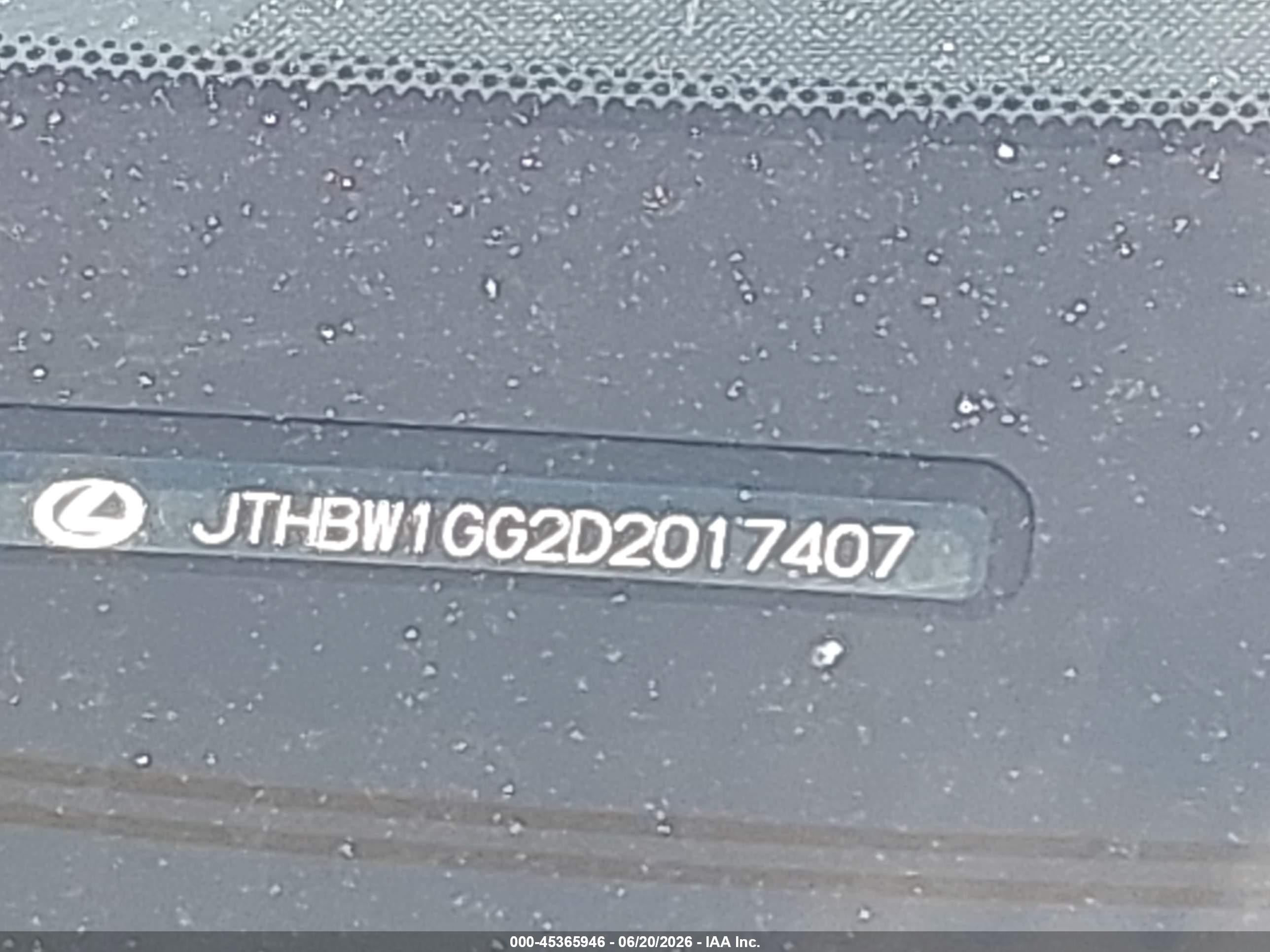 2013 Lexus Es 300h   Черный vin: JTHBW1GG2D2017407