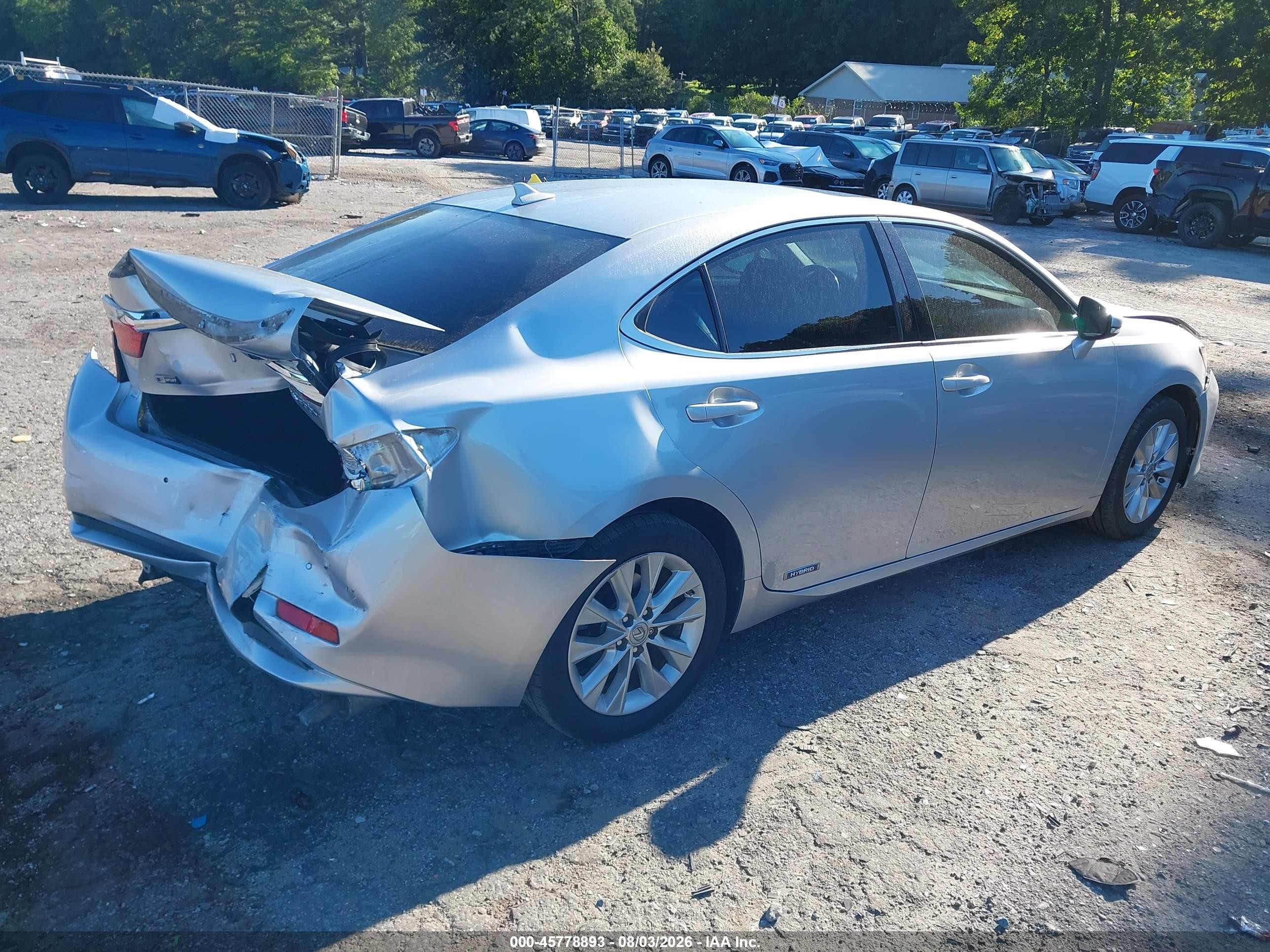 2013 Lexus Es 300h Silver vin: JTHBW1GG2D2026673