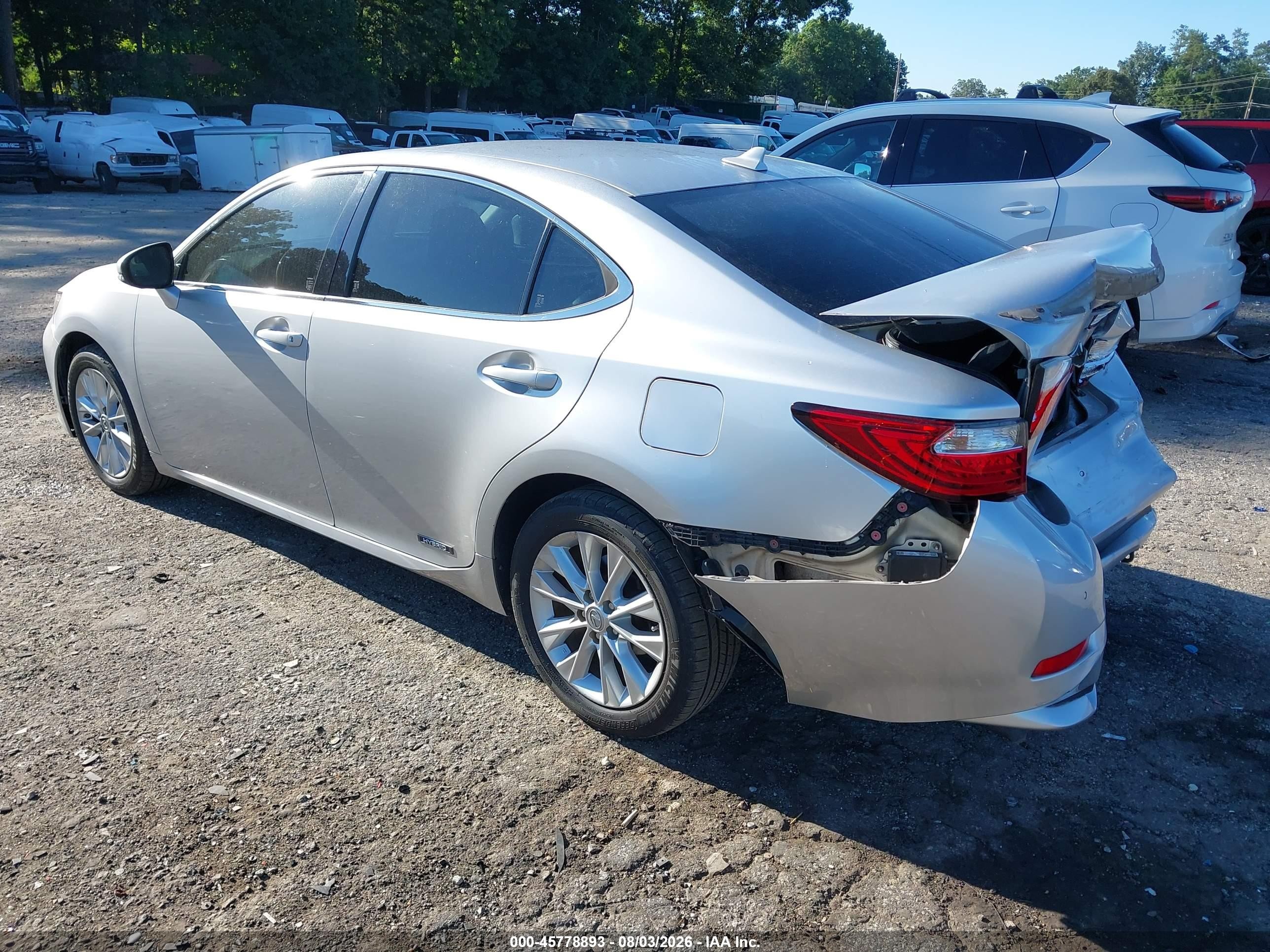 2013 Lexus Es 300h Silver vin: JTHBW1GG2D2026673