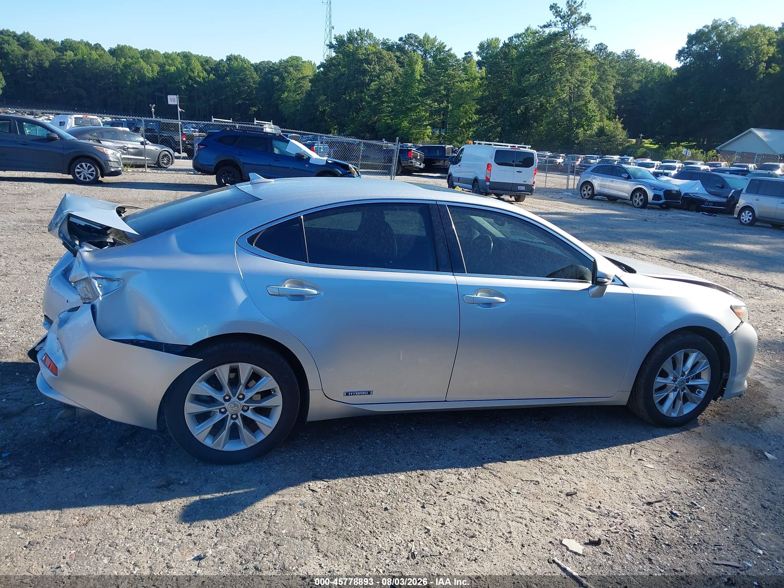 2013 Lexus Es 300h Silver vin: JTHBW1GG2D2026673