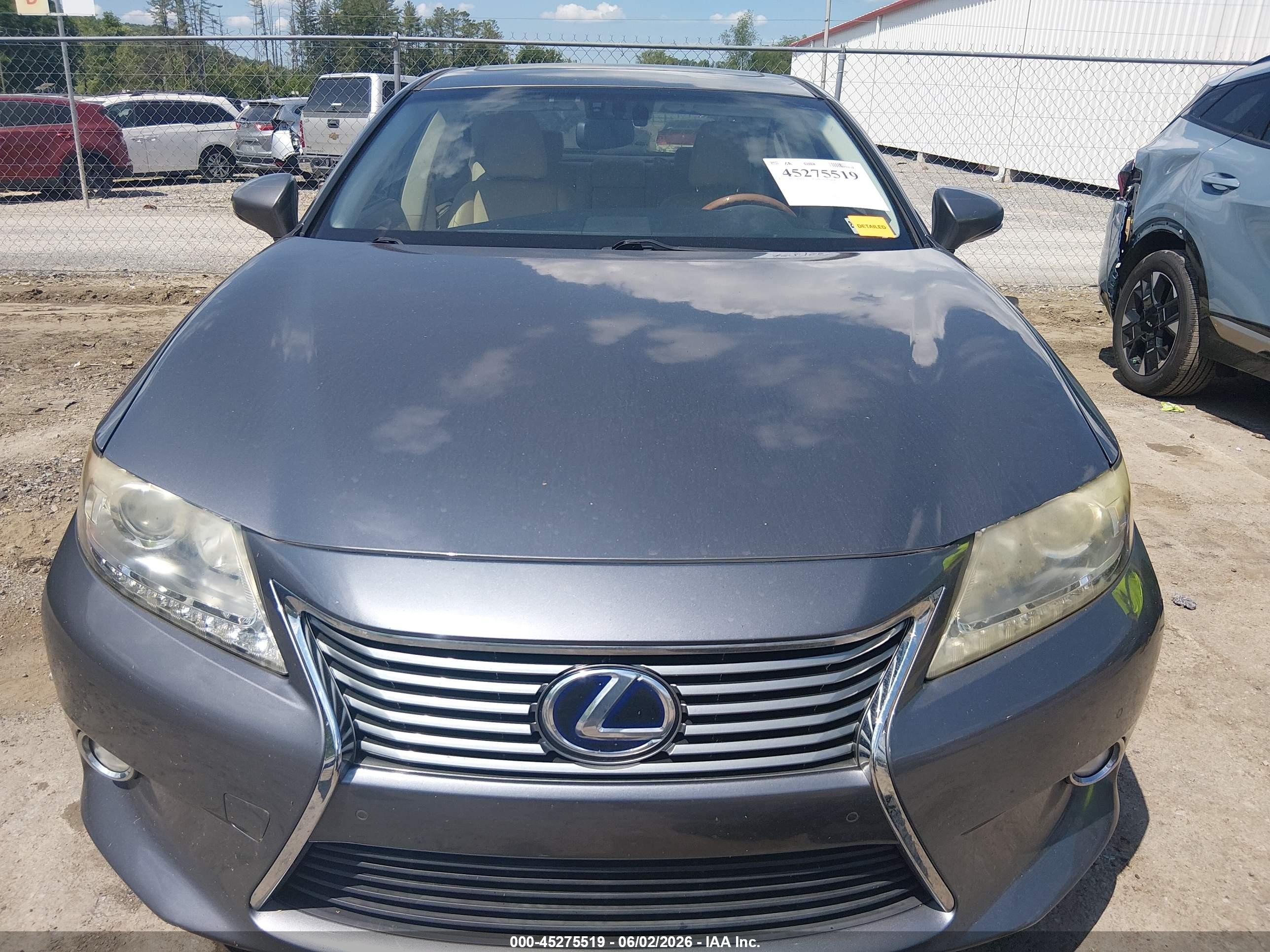 2014 Lexus Es 300h   Gray vin: JTHBW1GG2E2059318
