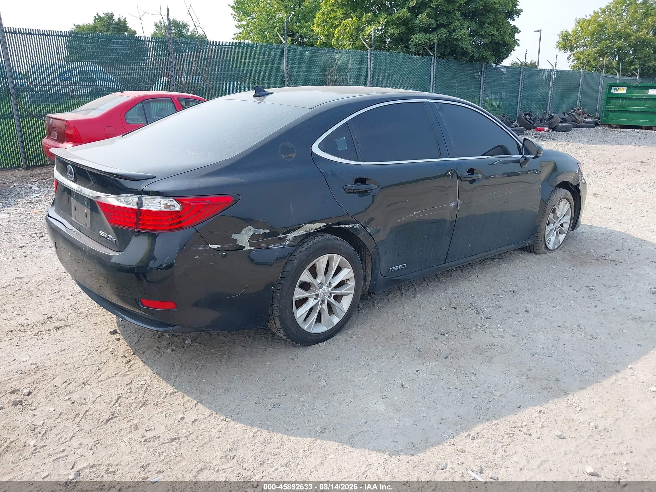 2014 Lexus Es 300h   Black vin: JTHBW1GG2E2067547