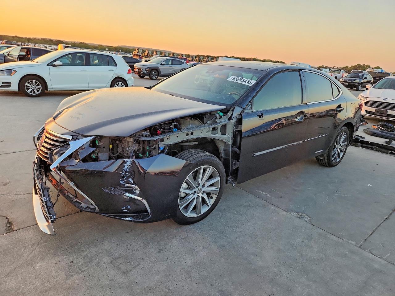 2017 Lexus Es 300h Black vin: JTHBW1GG2H2139349