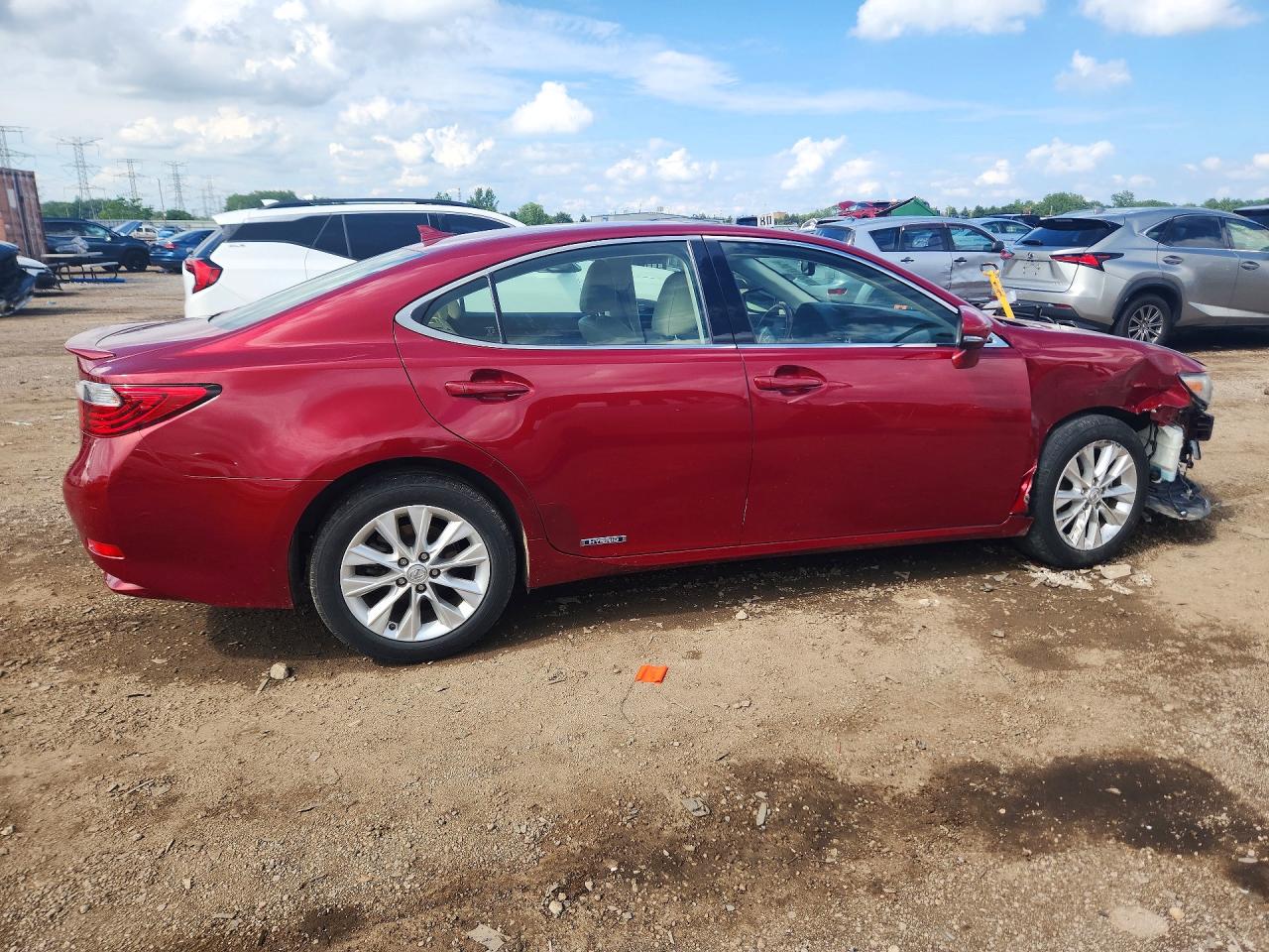 2013 Lexus Es 300h Red vin: JTHBW1GG3D2007825
