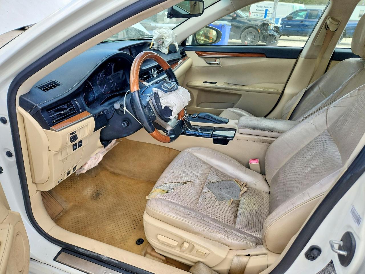 2013 Lexus Es 300h Base White vin: JTHBW1GG3D2033244