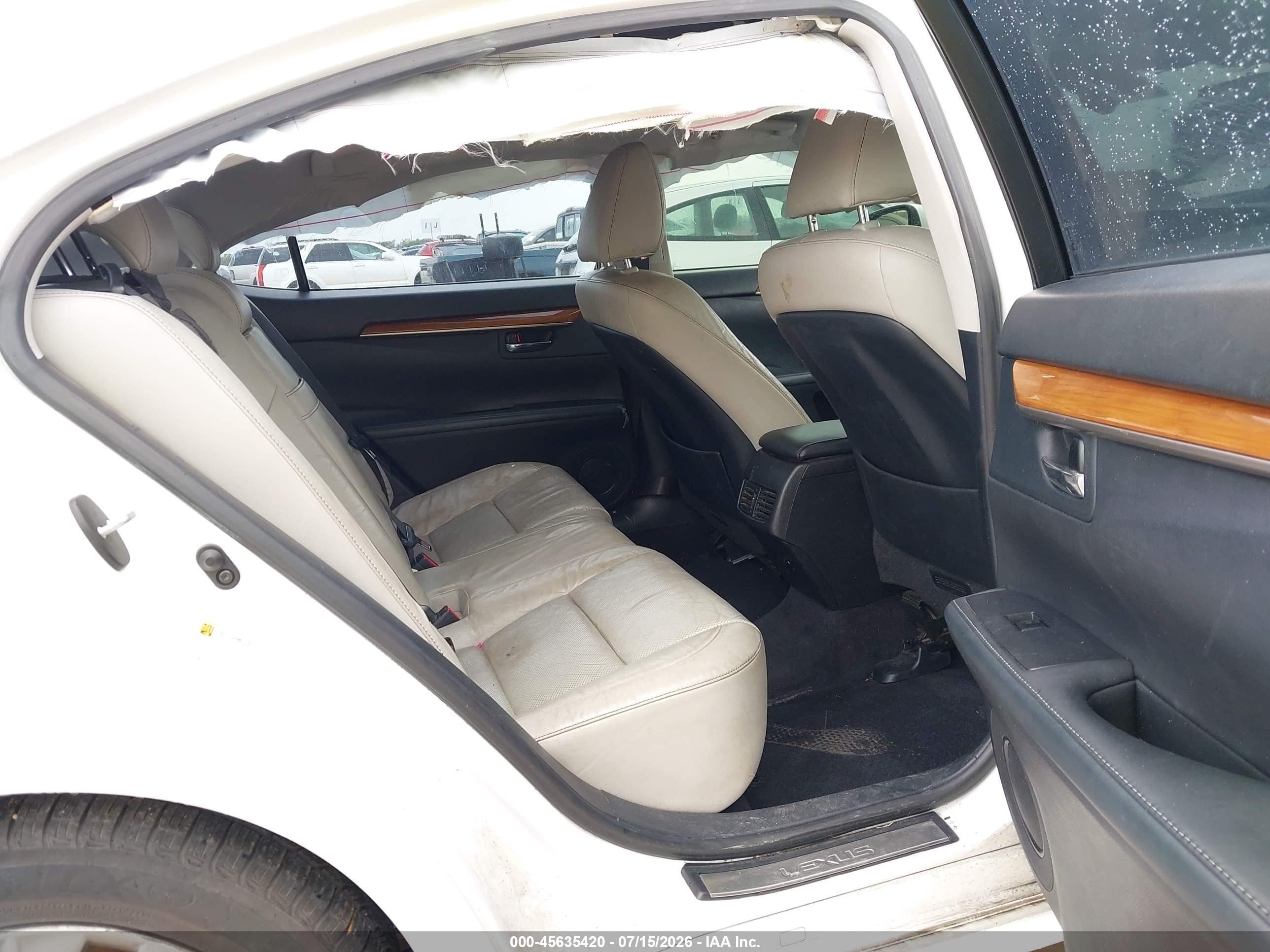 2014 Lexus Es 300h   White vin: JTHBW1GG3E2072241