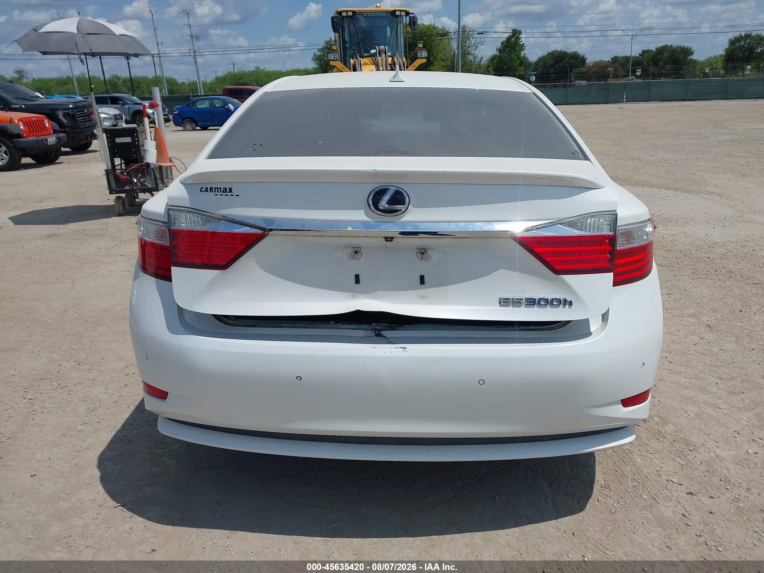 2014 Lexus Es 300h   White vin: JTHBW1GG3E2072241