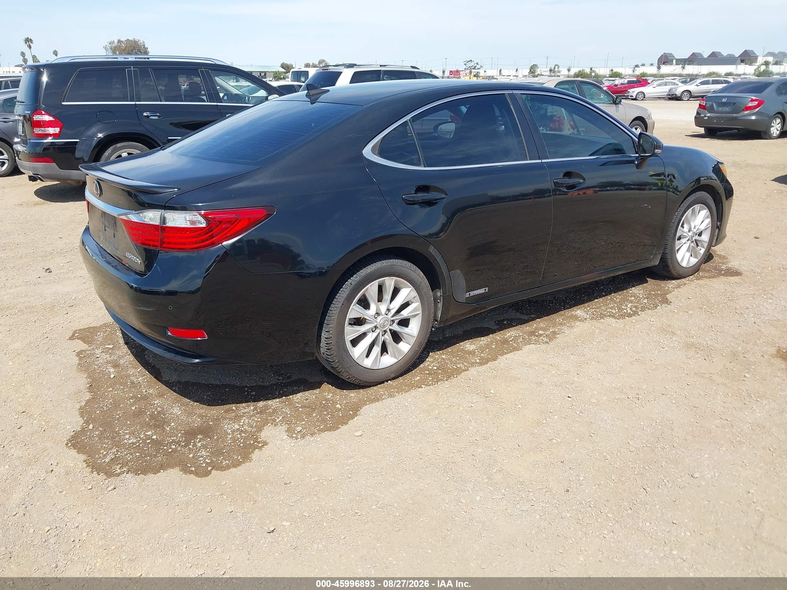 2013 Lexus Es 300h   Black vin: JTHBW1GG4D2000768