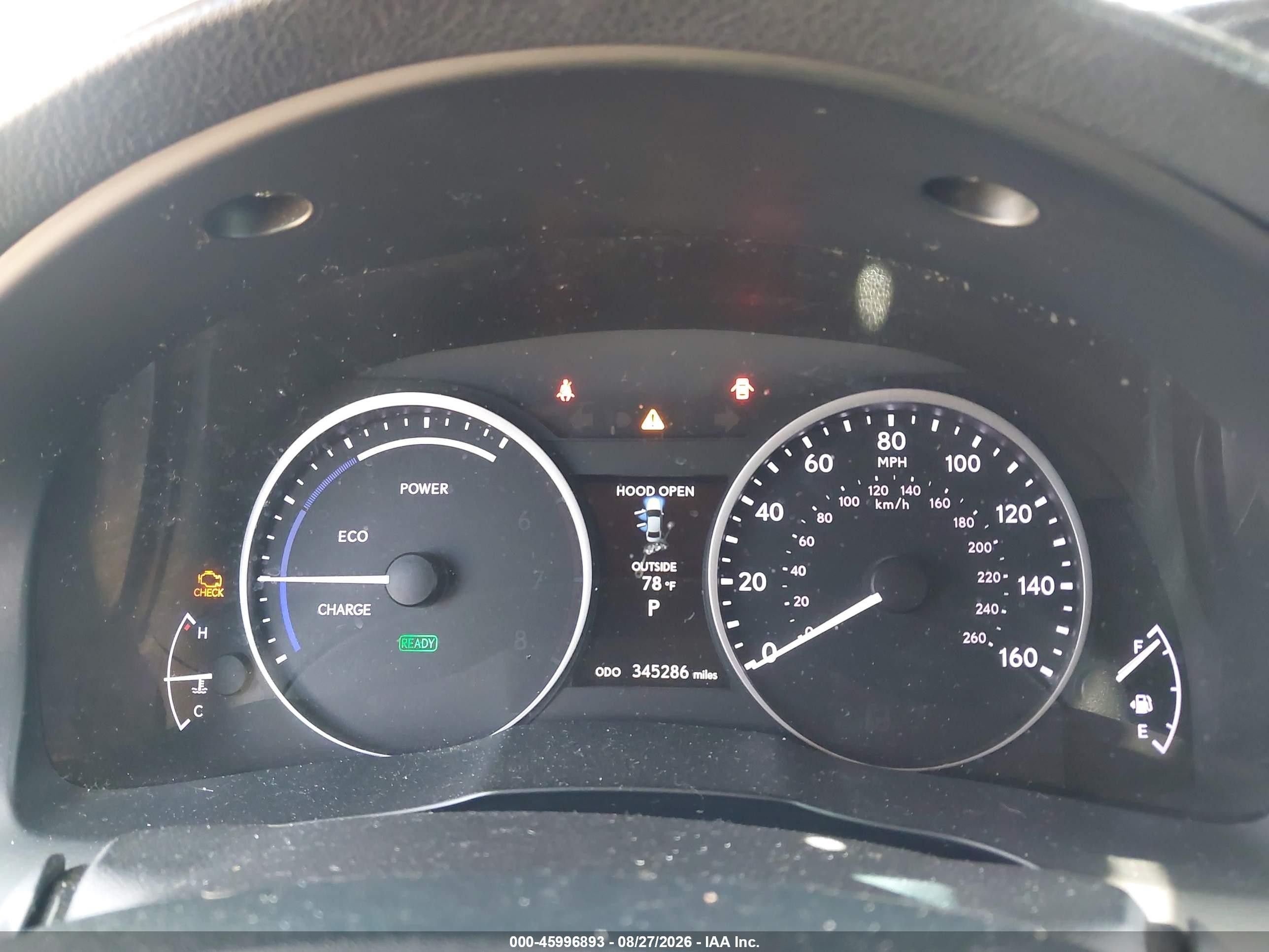 2013 Lexus Es 300h   Black vin: JTHBW1GG4D2000768