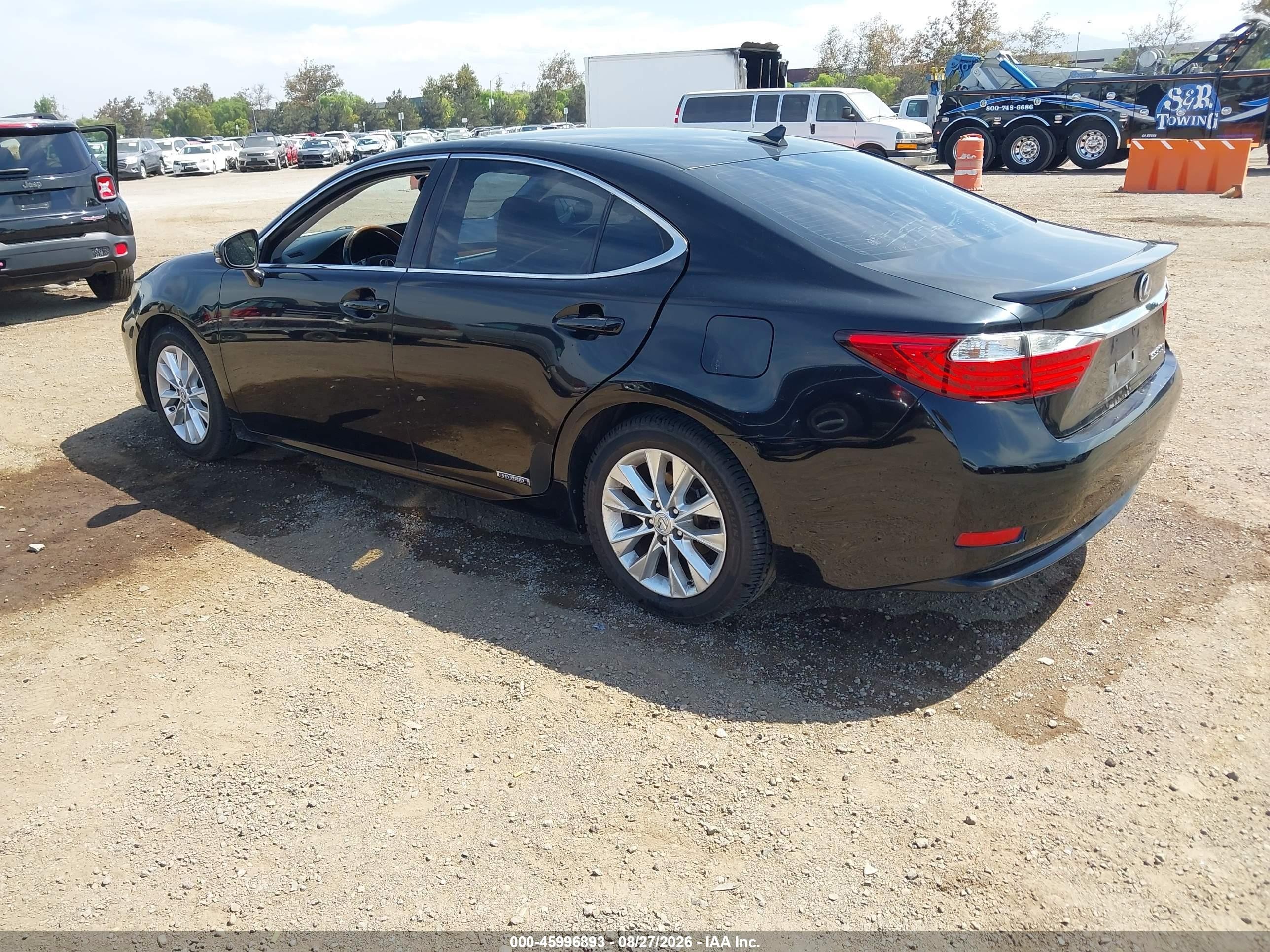 2013 Lexus Es 300h   Black vin: JTHBW1GG4D2000768