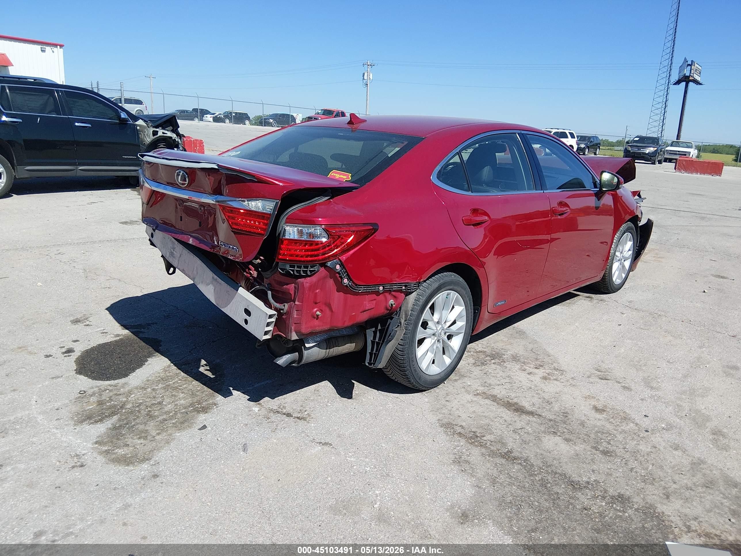 2013 Lexus Es 300h   Red vin: JTHBW1GG4D2016355