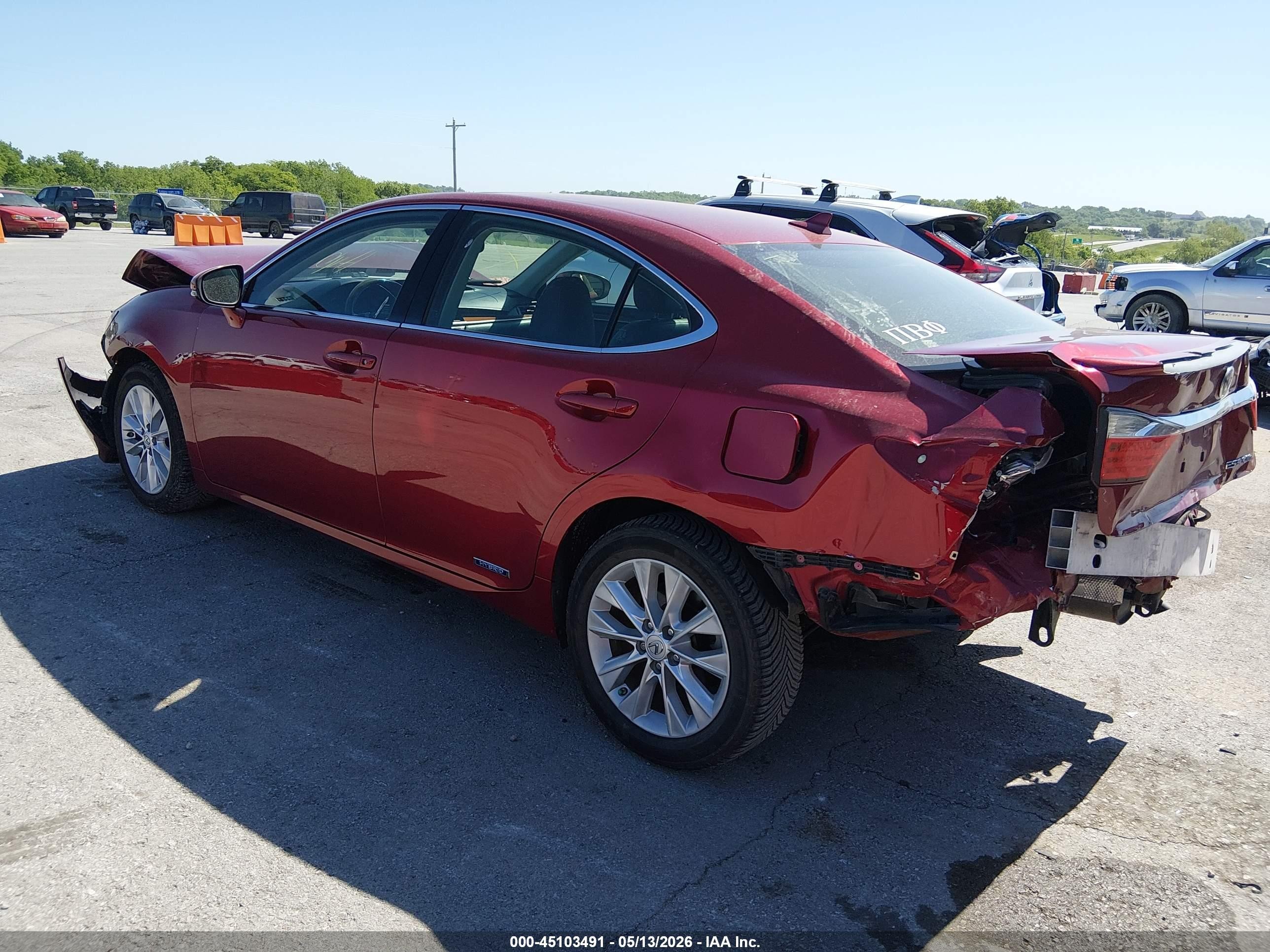 2013 Lexus Es 300h   Red vin: JTHBW1GG4D2016355