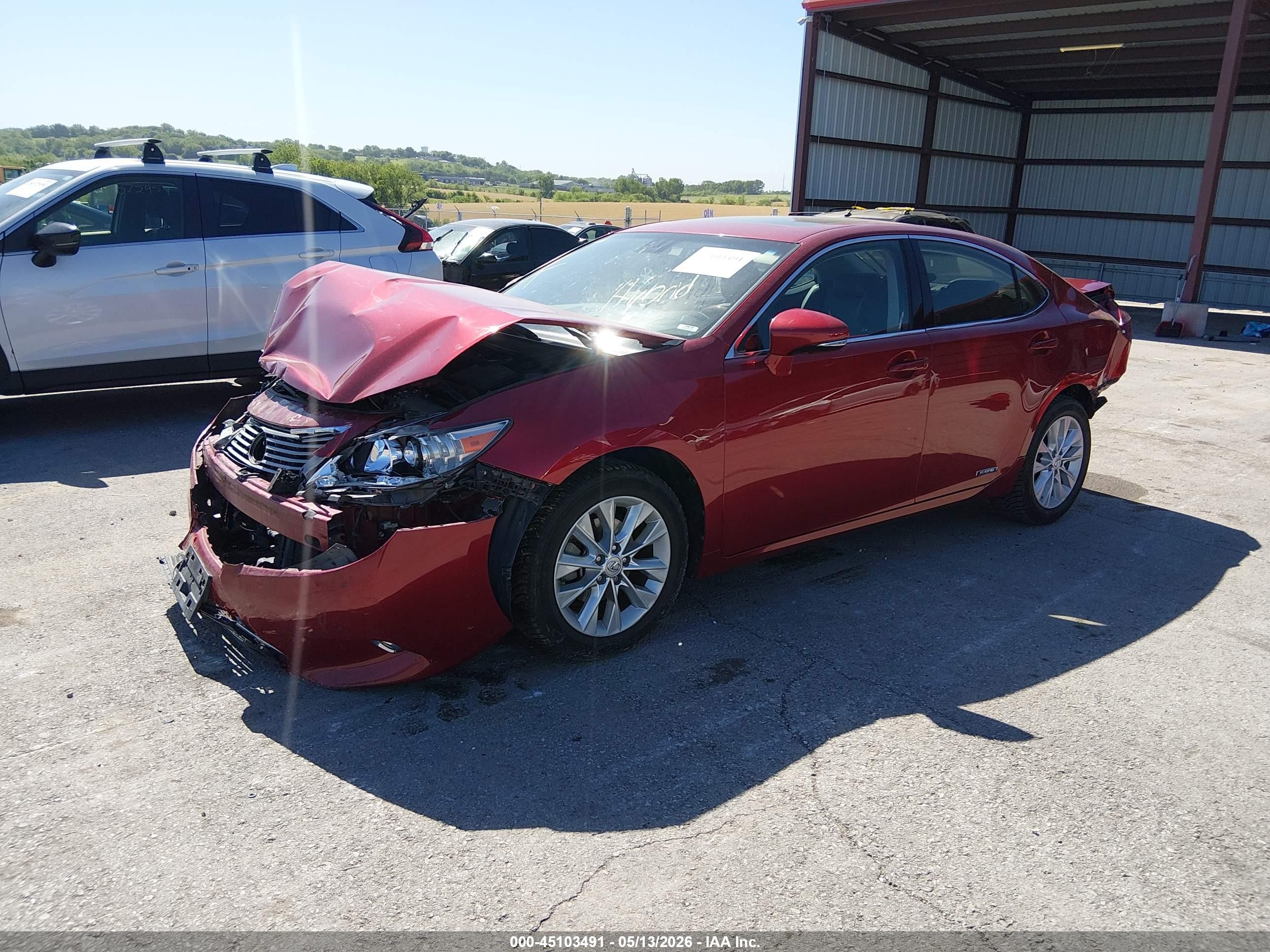2013 Lexus Es 300h   Red vin: JTHBW1GG4D2016355