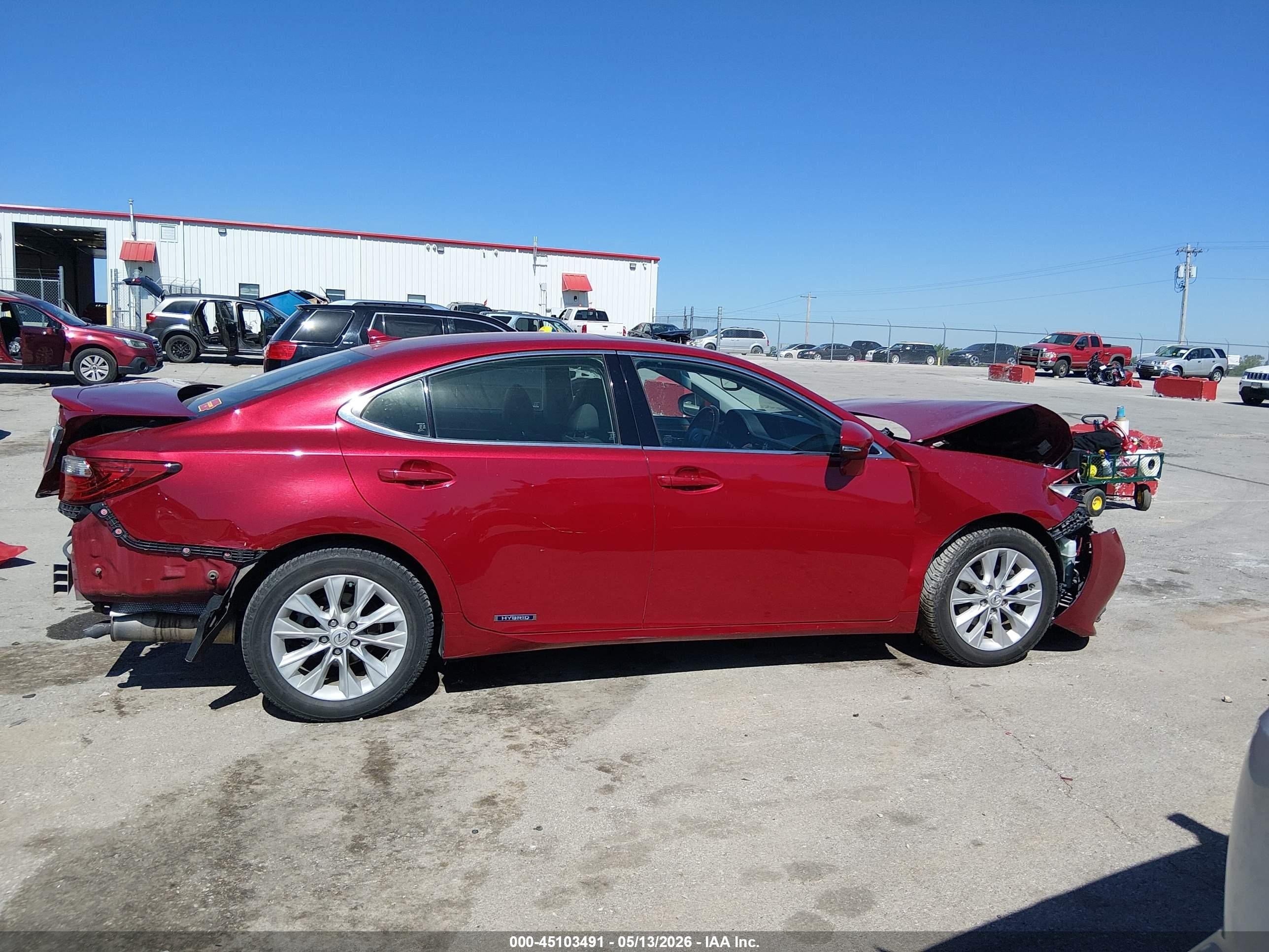 2013 Lexus Es 300h   Red vin: JTHBW1GG4D2016355